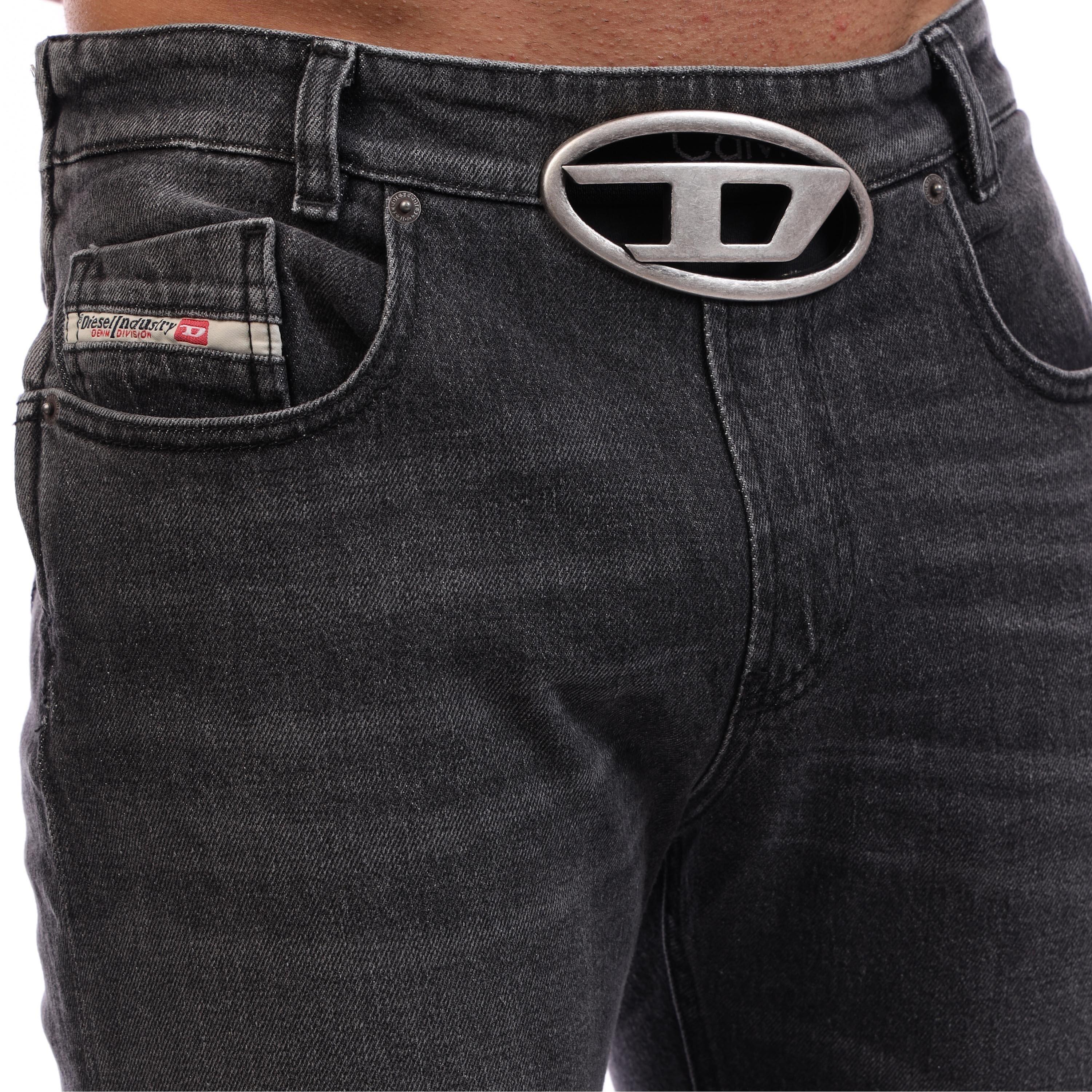 Blk Gry Denim - Diesel - Men's Straight Leg Jeans - 5