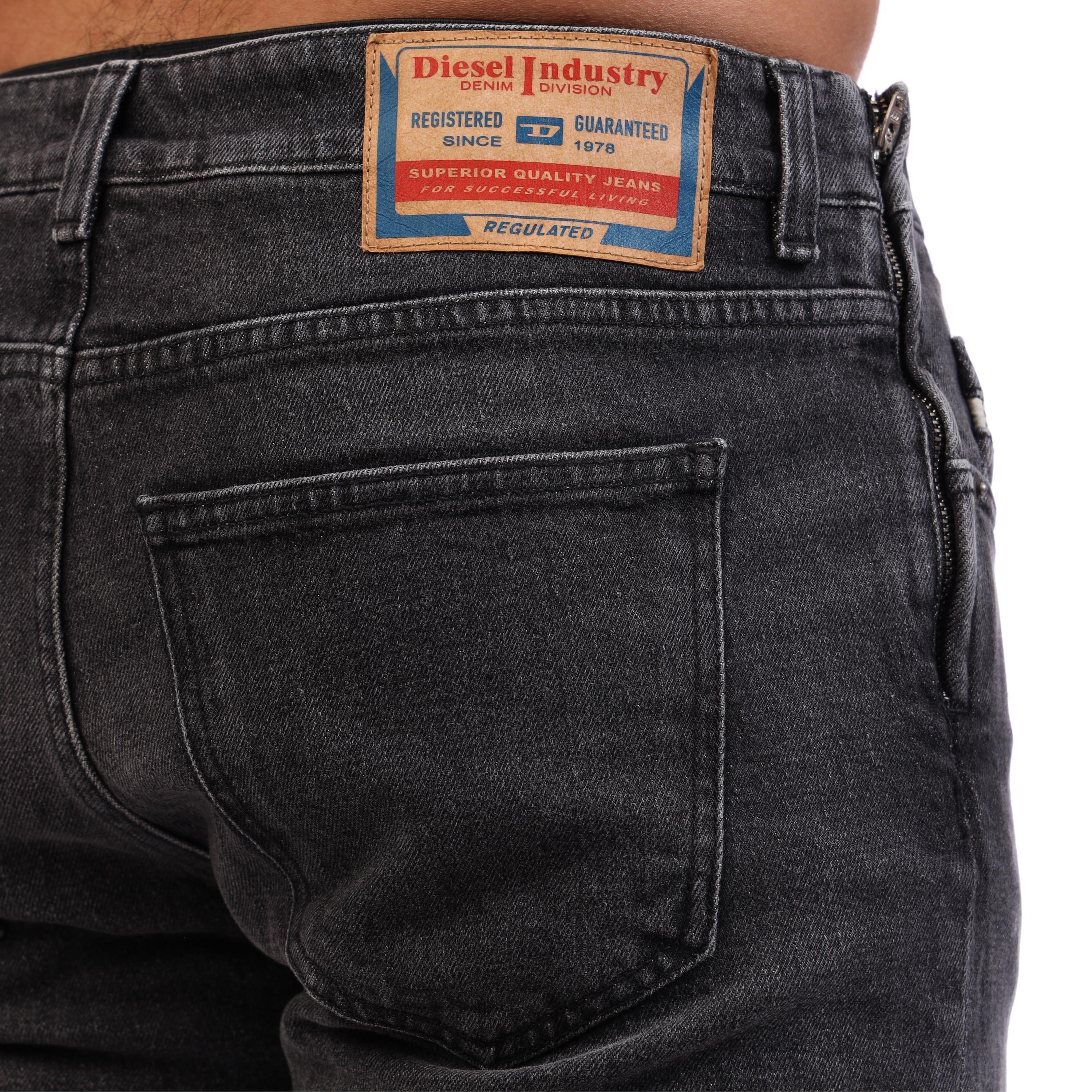 Blk Gry Denim - Diesel - Men's Straight Leg Jeans - 6