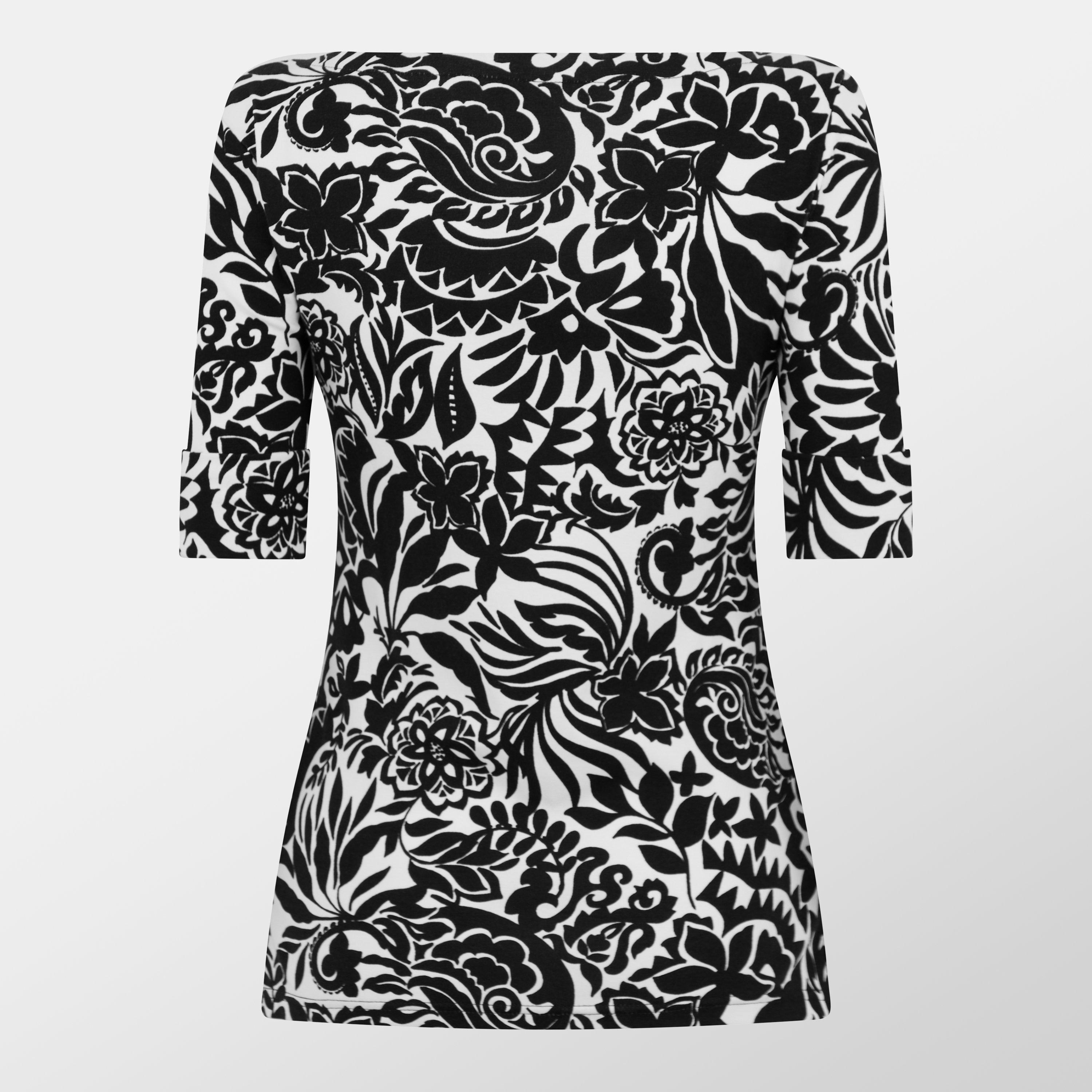 Cream/Black - Lauren by Ralph Lauren - Women's Judy Long-Sleeve T-Shirt - 2