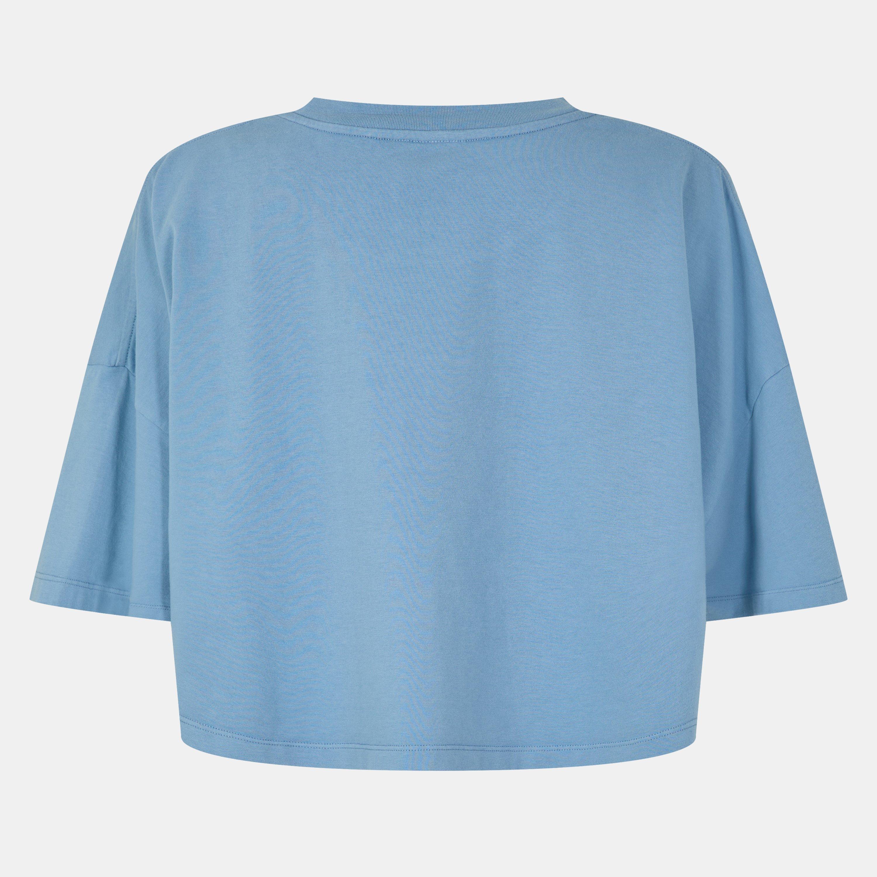 Airy Blue - Chloe - Cropped Boxy Logo T-Shirt - 2