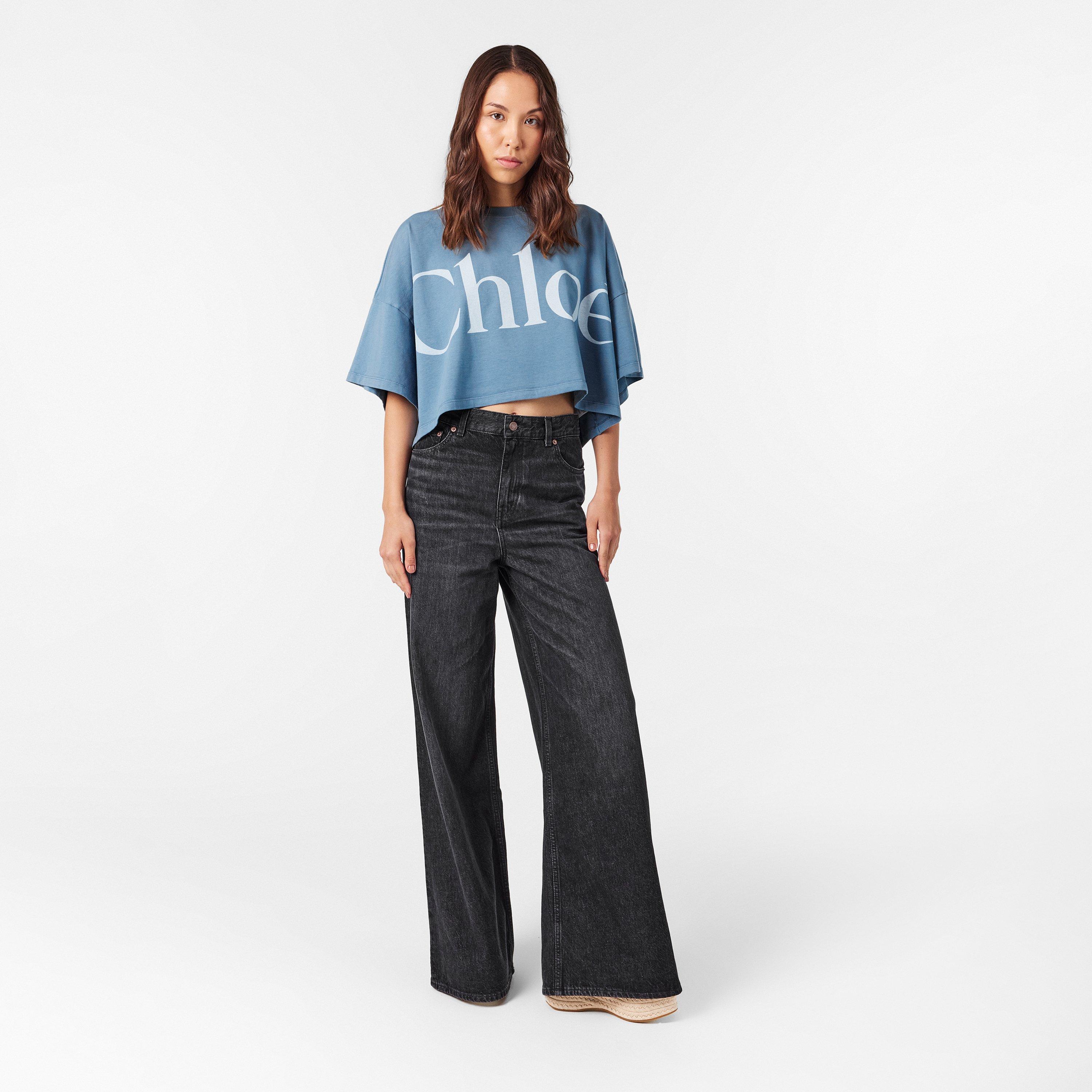 Airy Blue - Chloe - Cropped Boxy Logo T-Shirt - 6