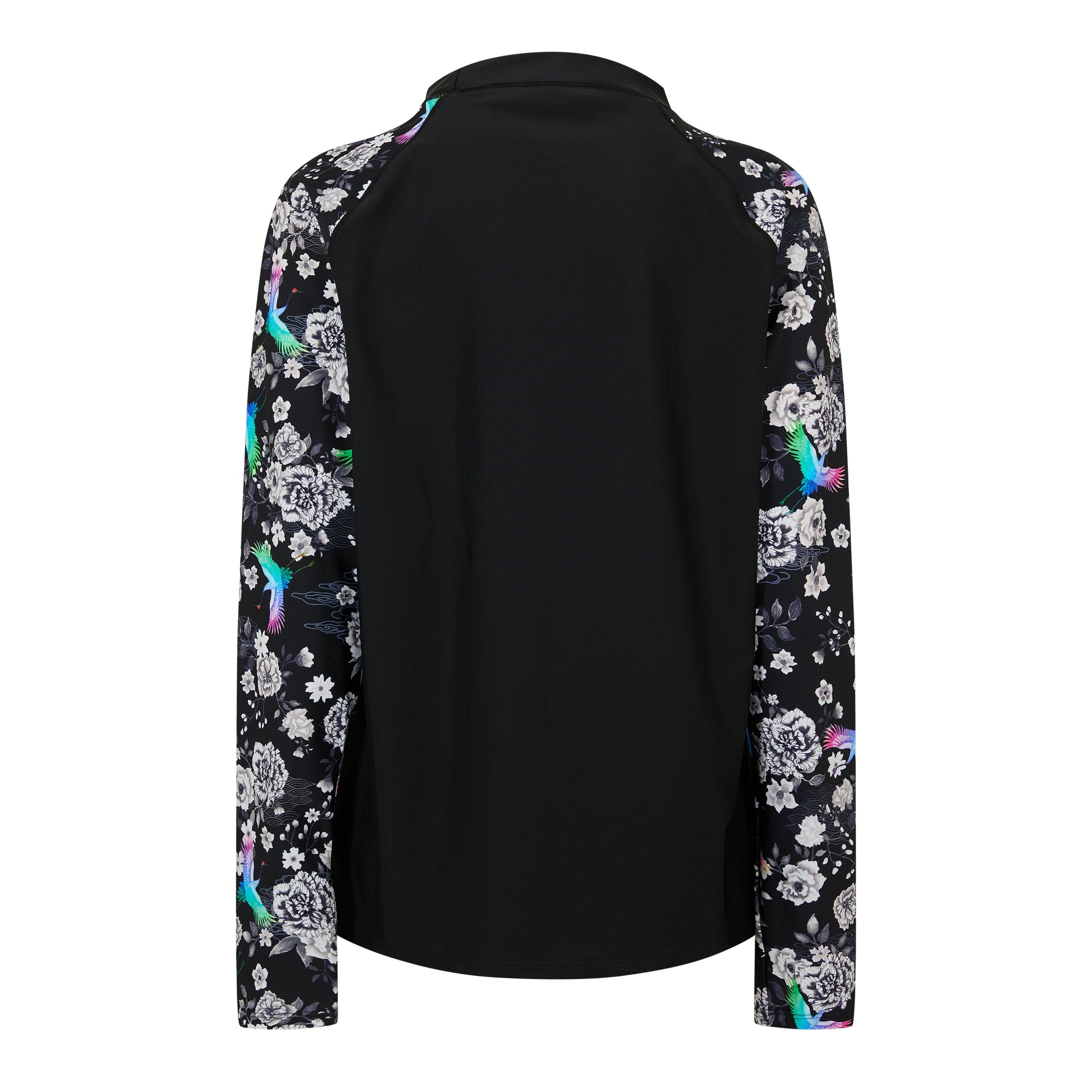 Black - Zoggs - Sakura Long Sleeve Top Womens - 2