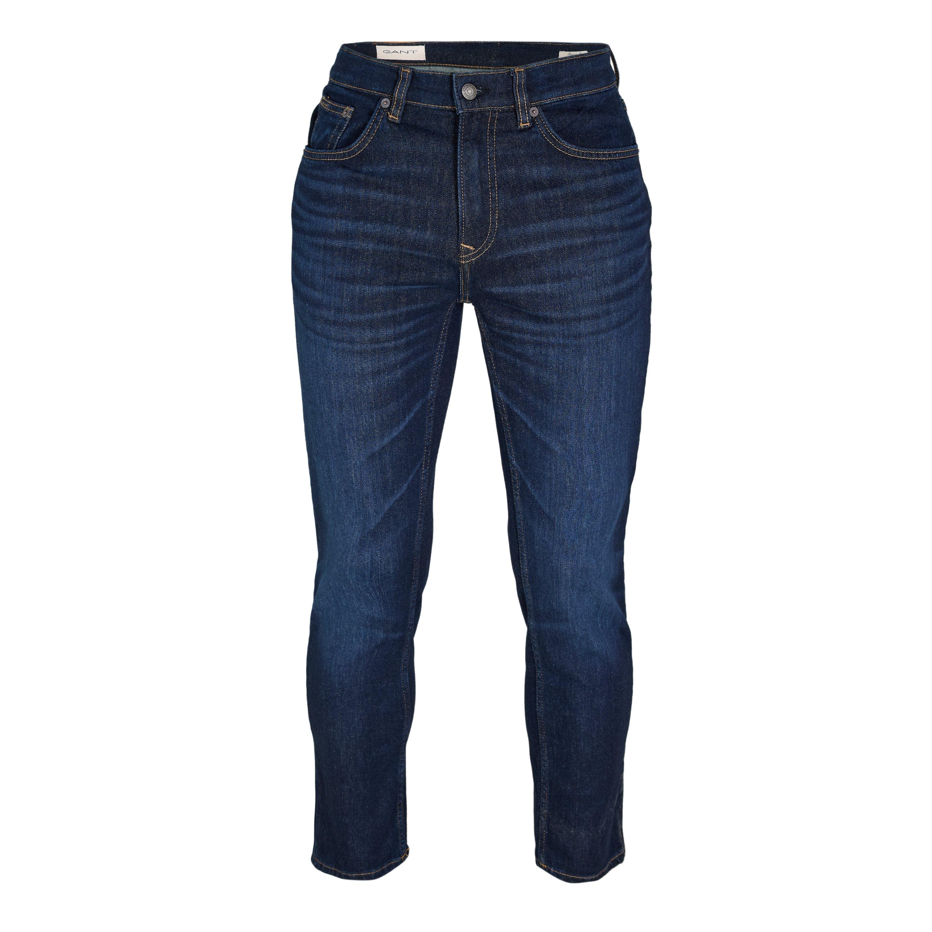 Dark Blue 962 - Gant - Men's Straight Leg Jeans - 1