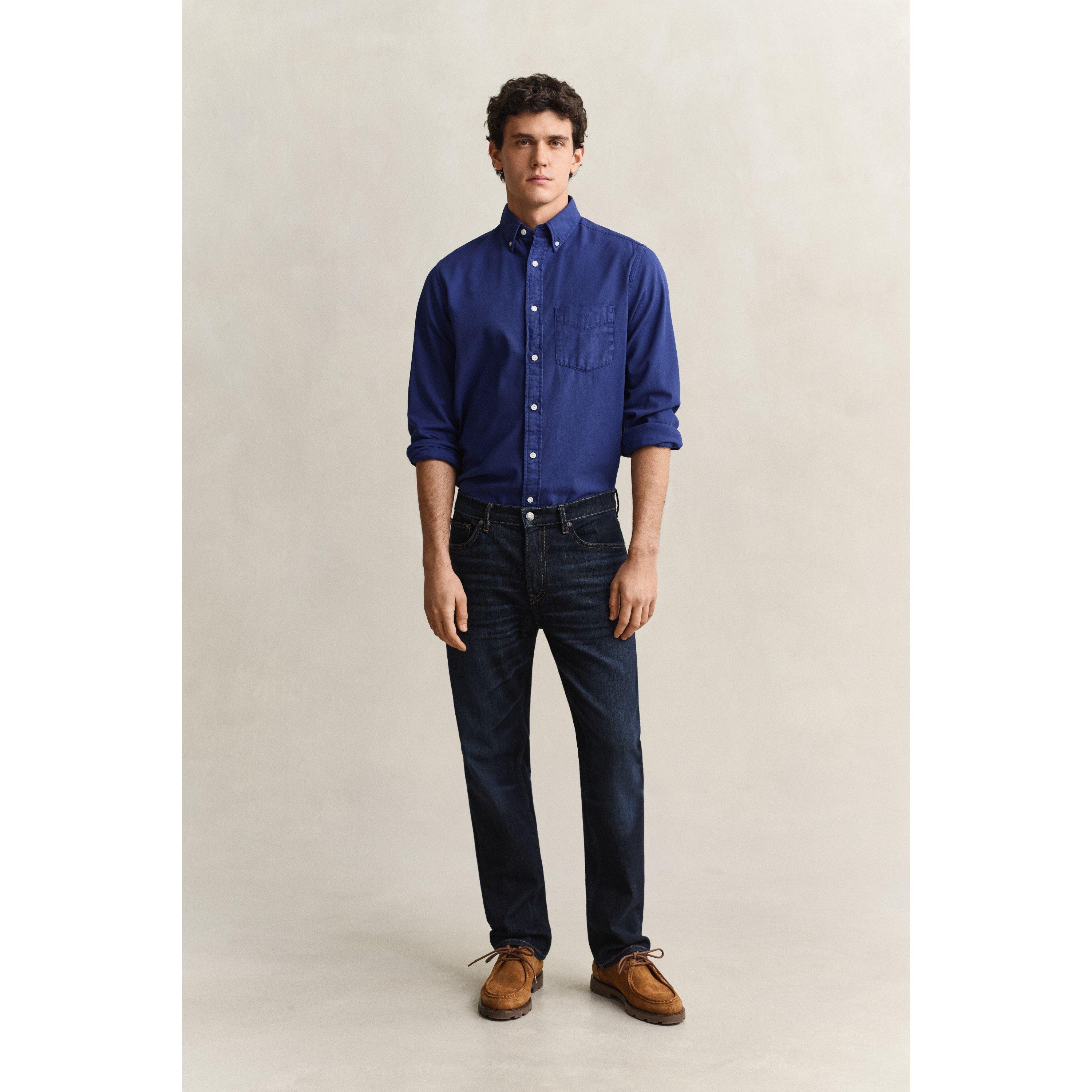 Dark Blue 962 - Gant - Men's Straight Leg Jeans - 6