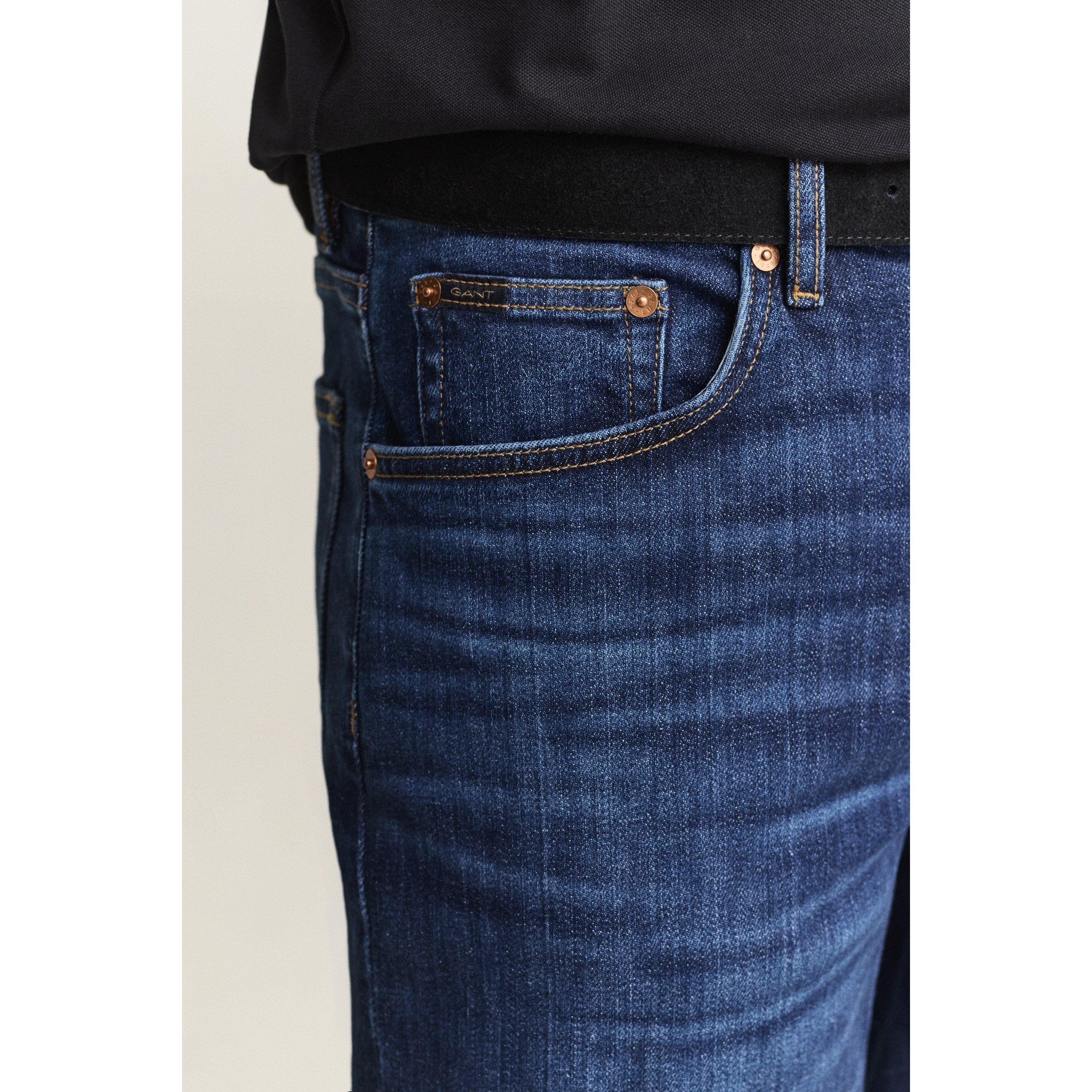 Mid Blue 971 - Gant - Men's Straight Leg Jeans - 2