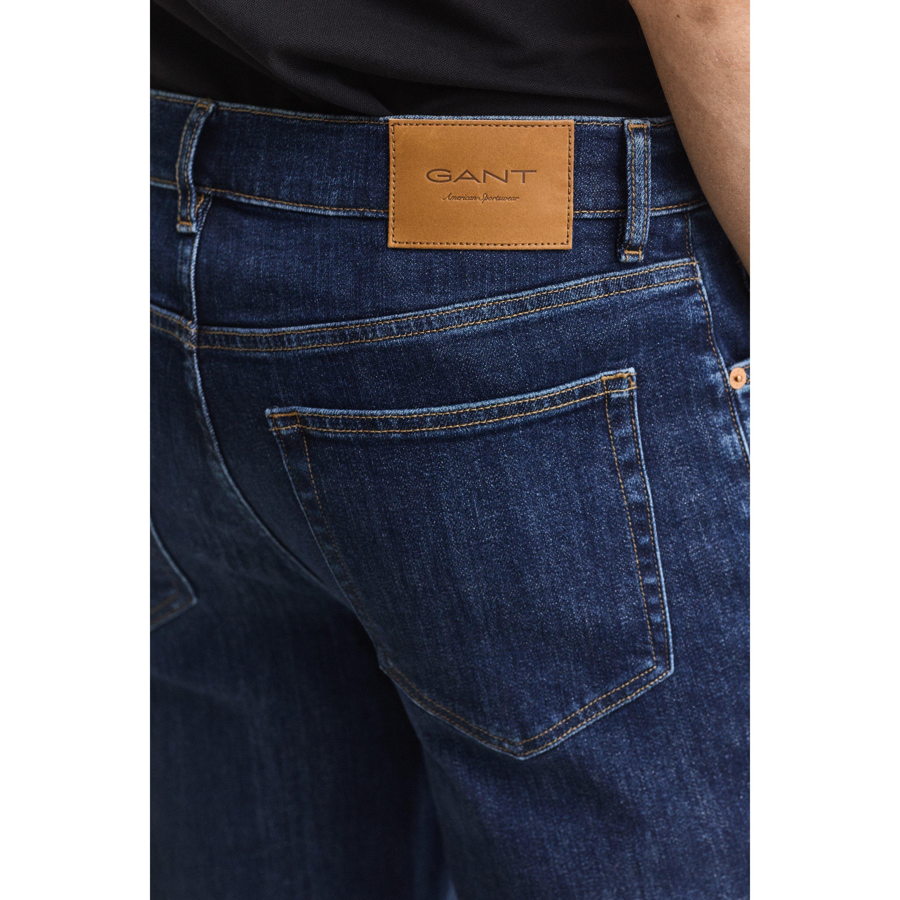 Mid Blue 971 - Gant - Men's Straight Leg Jeans - 4