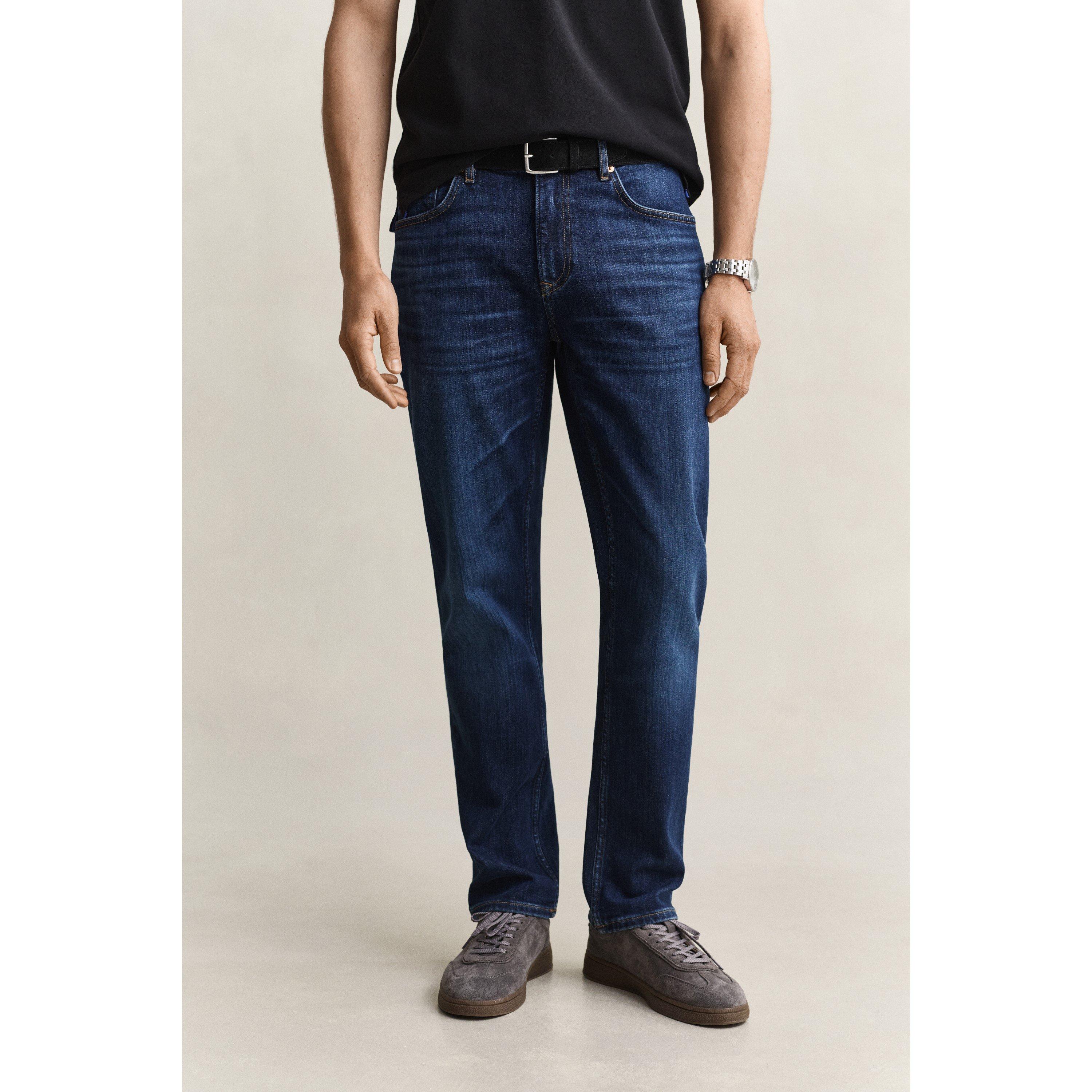 Mid Blue 971 - Gant - Men's Straight Leg Jeans - 5