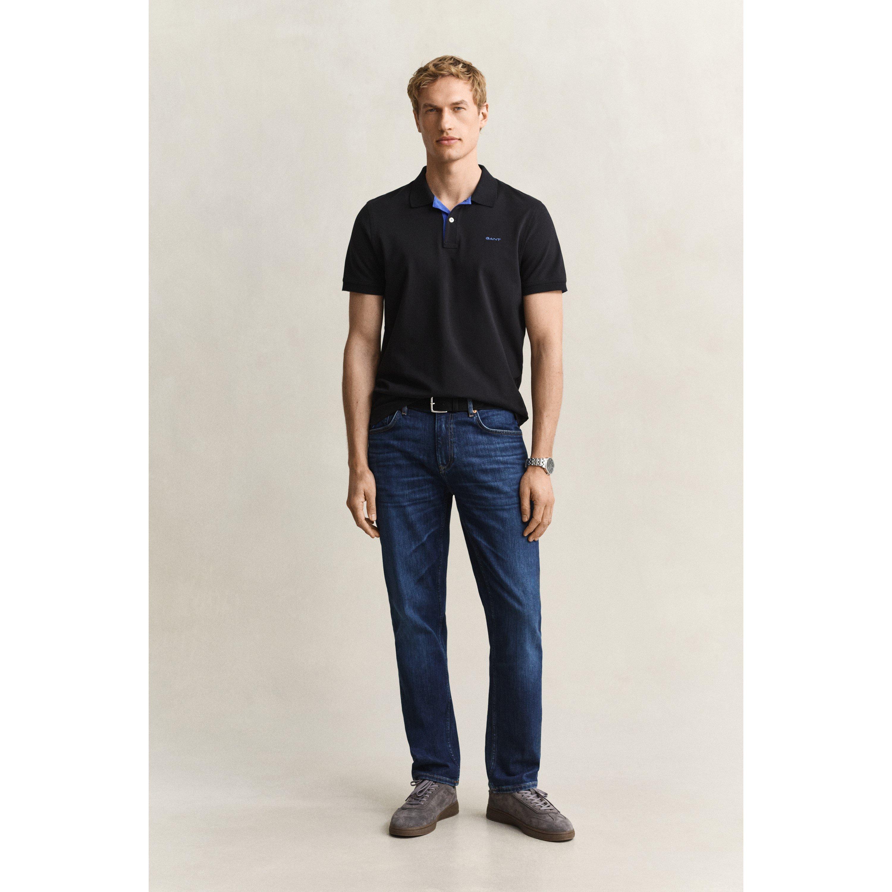 Mid Blue 971 - Gant - Men's Straight Leg Jeans - 6