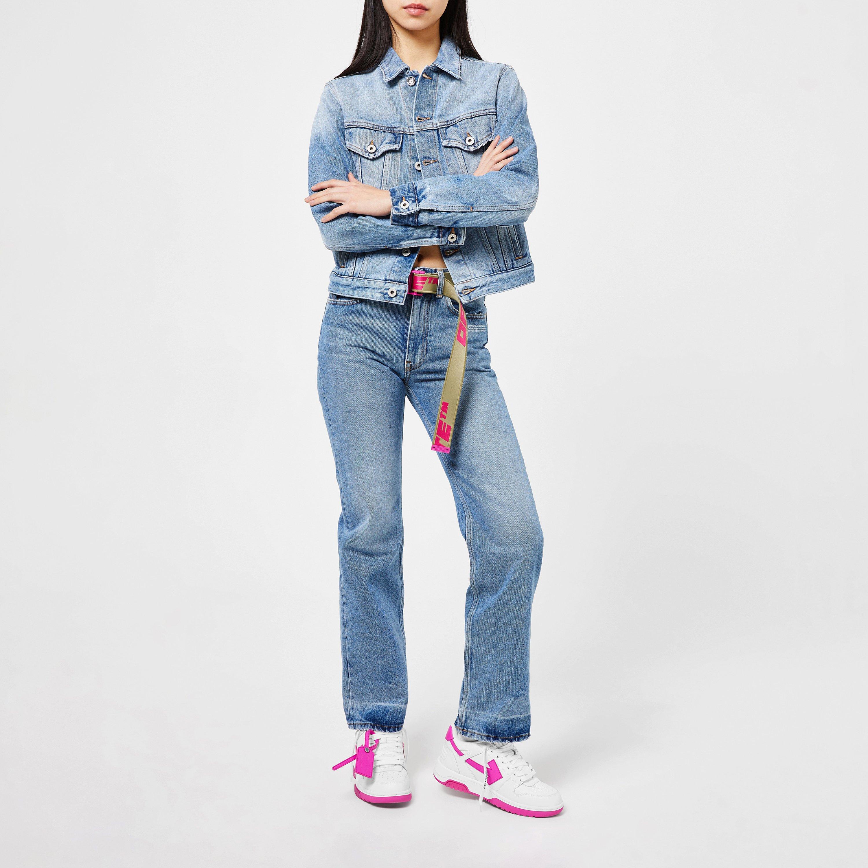 Blue 4501 - Off White - Women's Corp Dnm Slim-fit Bleached Jeans - 4