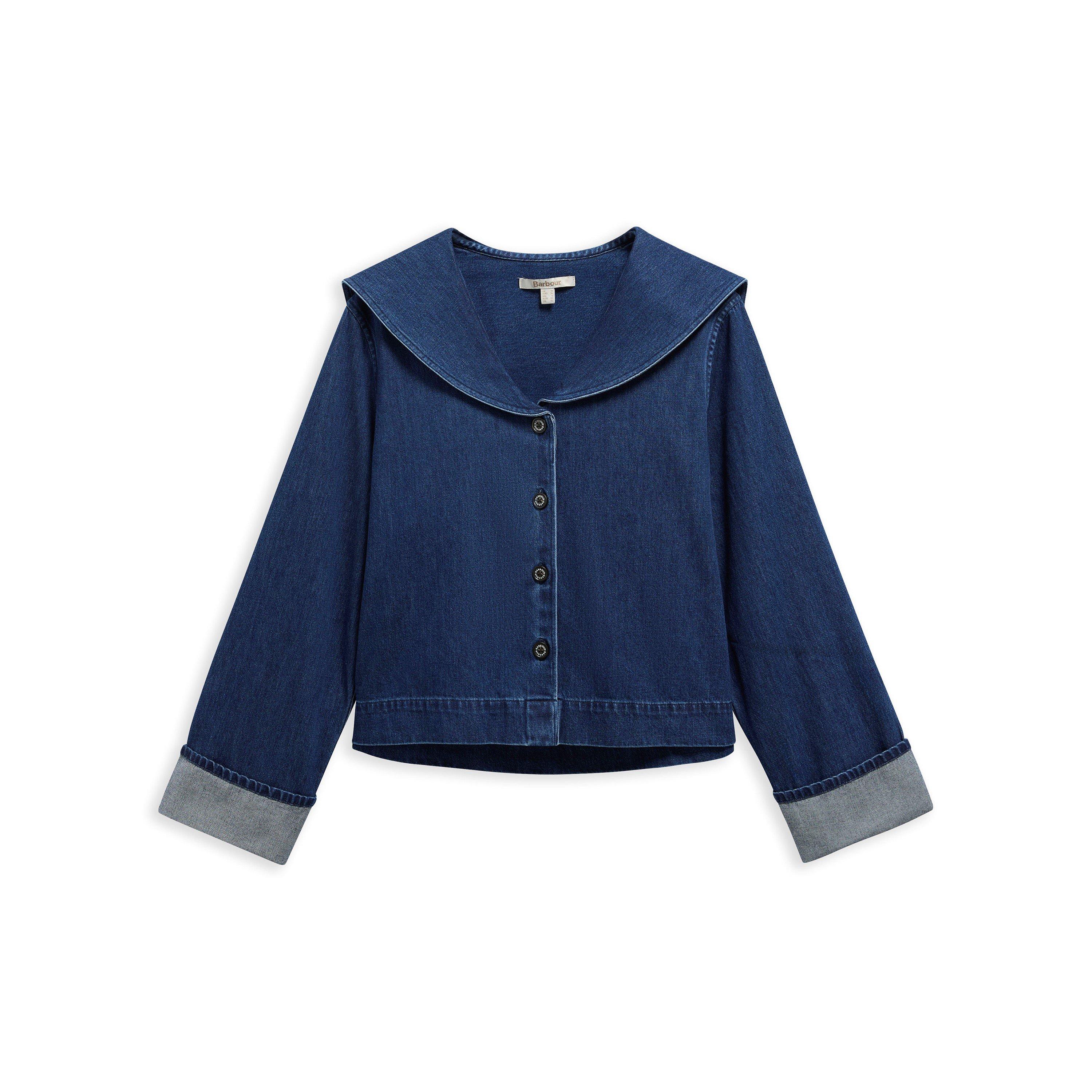 Mid Indigo - Barbour - Women's Long Sleeve Denim Shirt - 1
