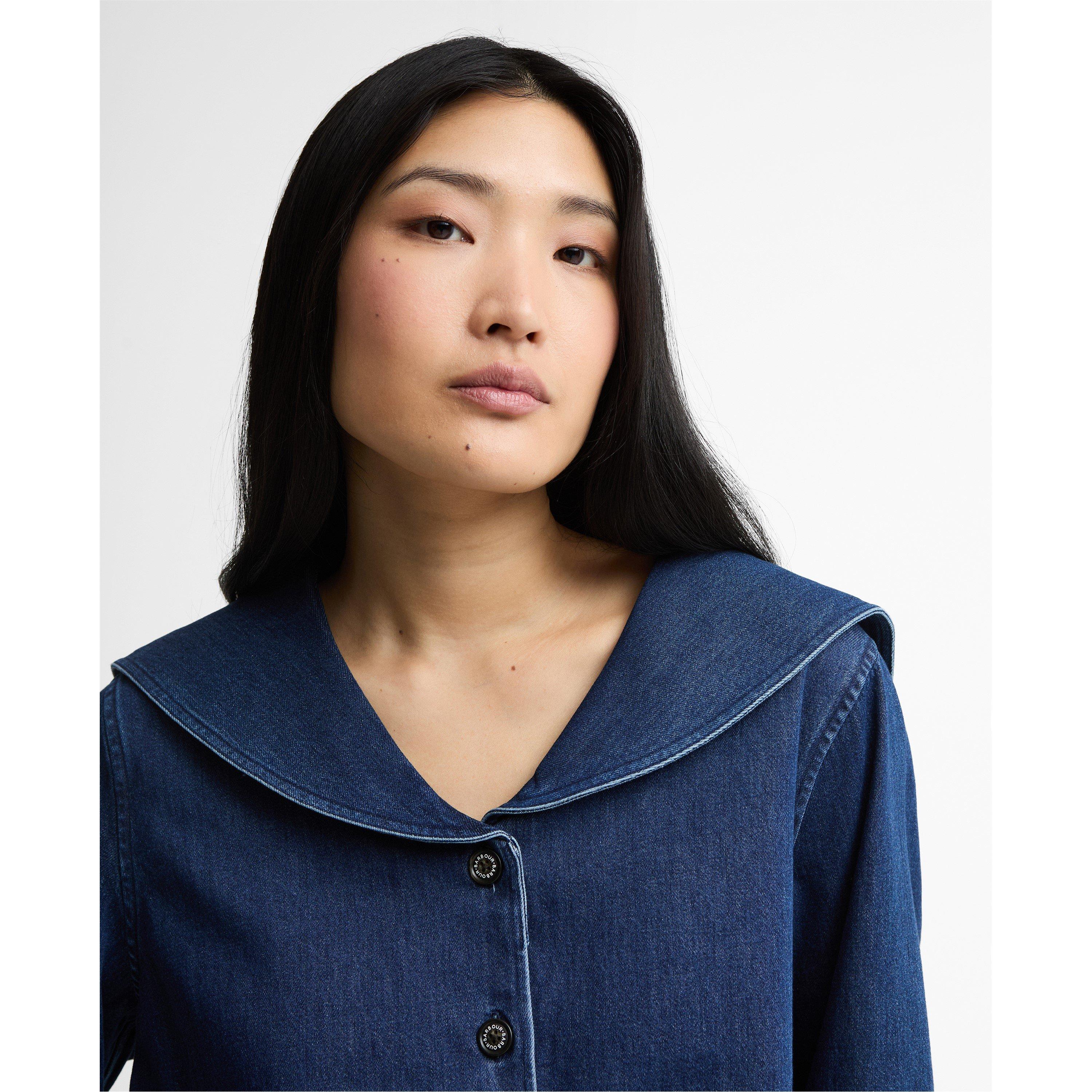 Mid Indigo - Barbour - Women's Long Sleeve Denim Shirt - 4