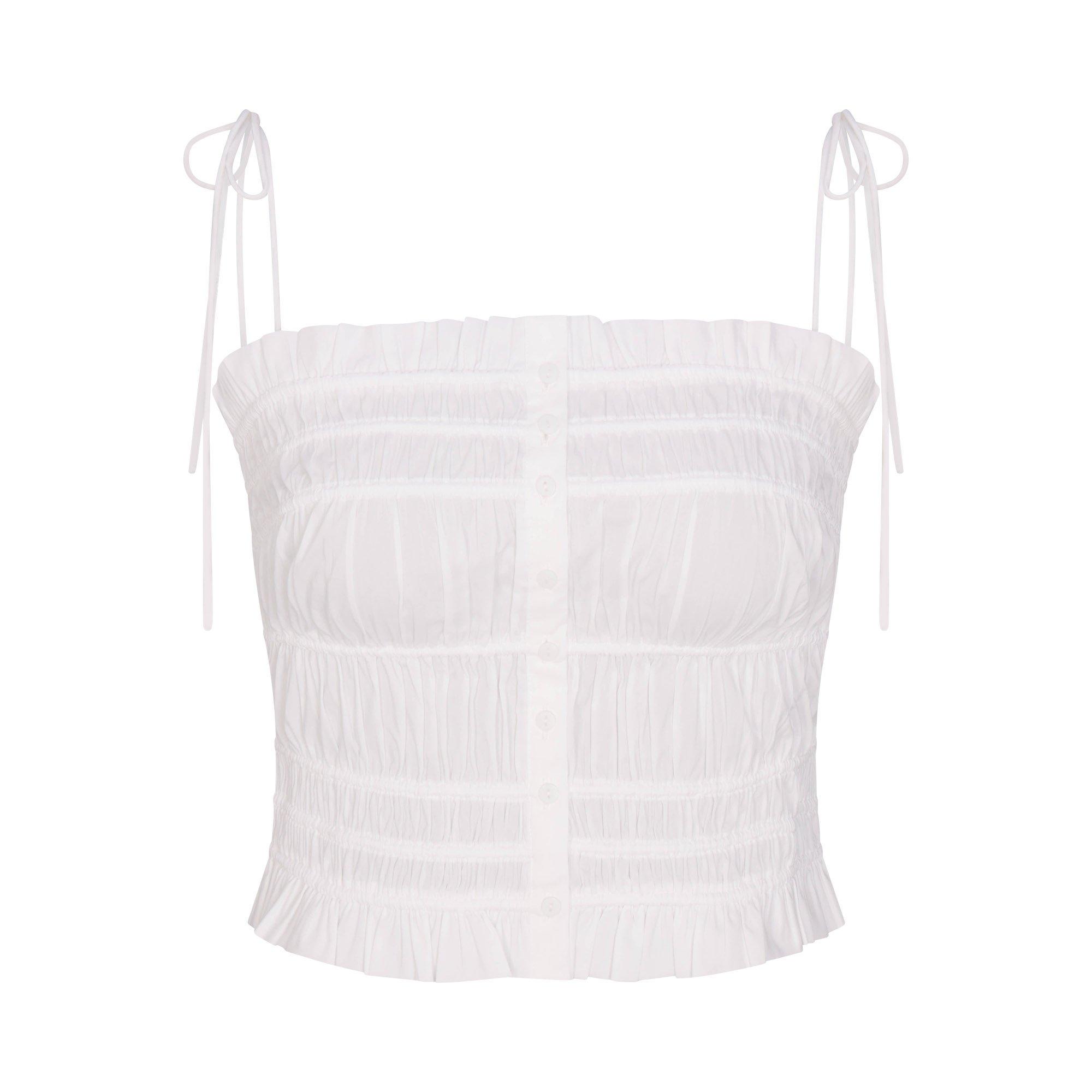 SNOW - SKIMS - Women's Ruffle Cami Woven Vest - 1