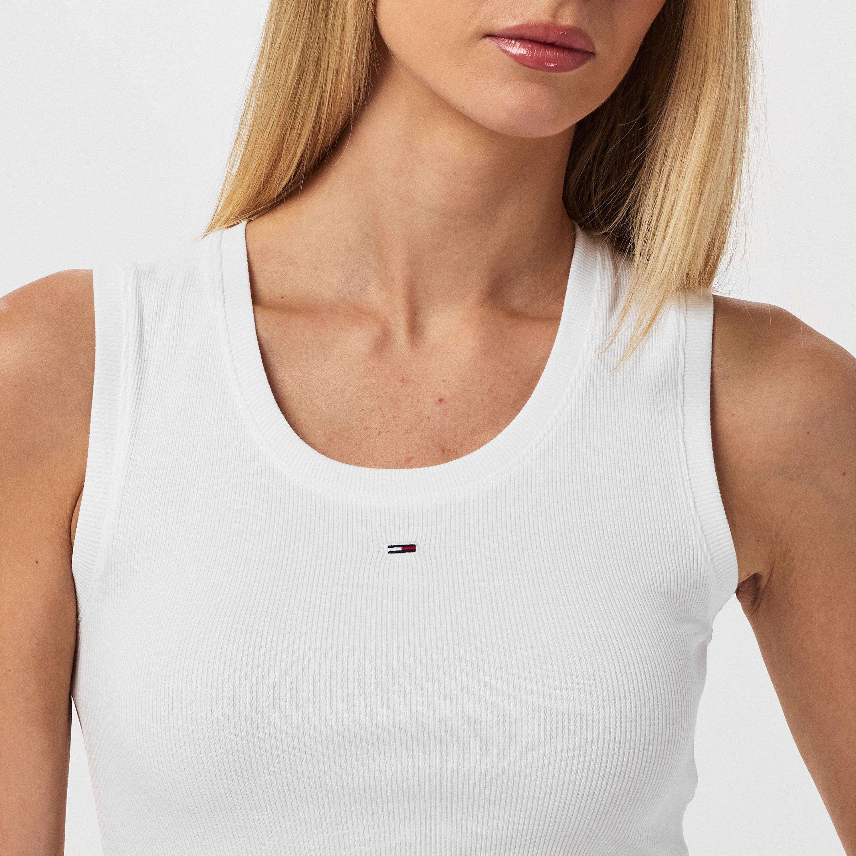 Ecru - Tommy Jeans - Essentials Rib Tank Top - 5