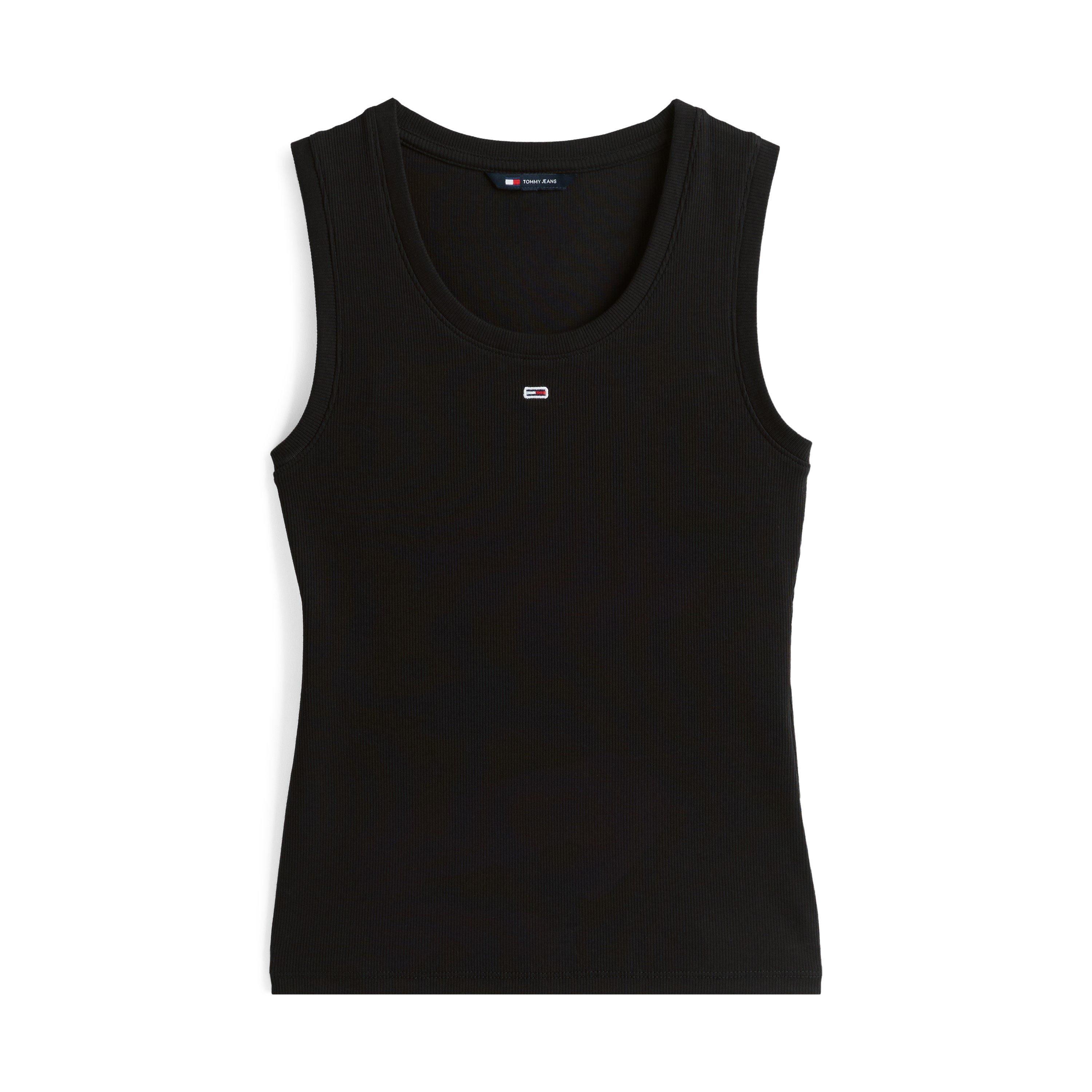 Tommy Jeans Women's Essentials Rib Tank Top - Black - 14 (L)