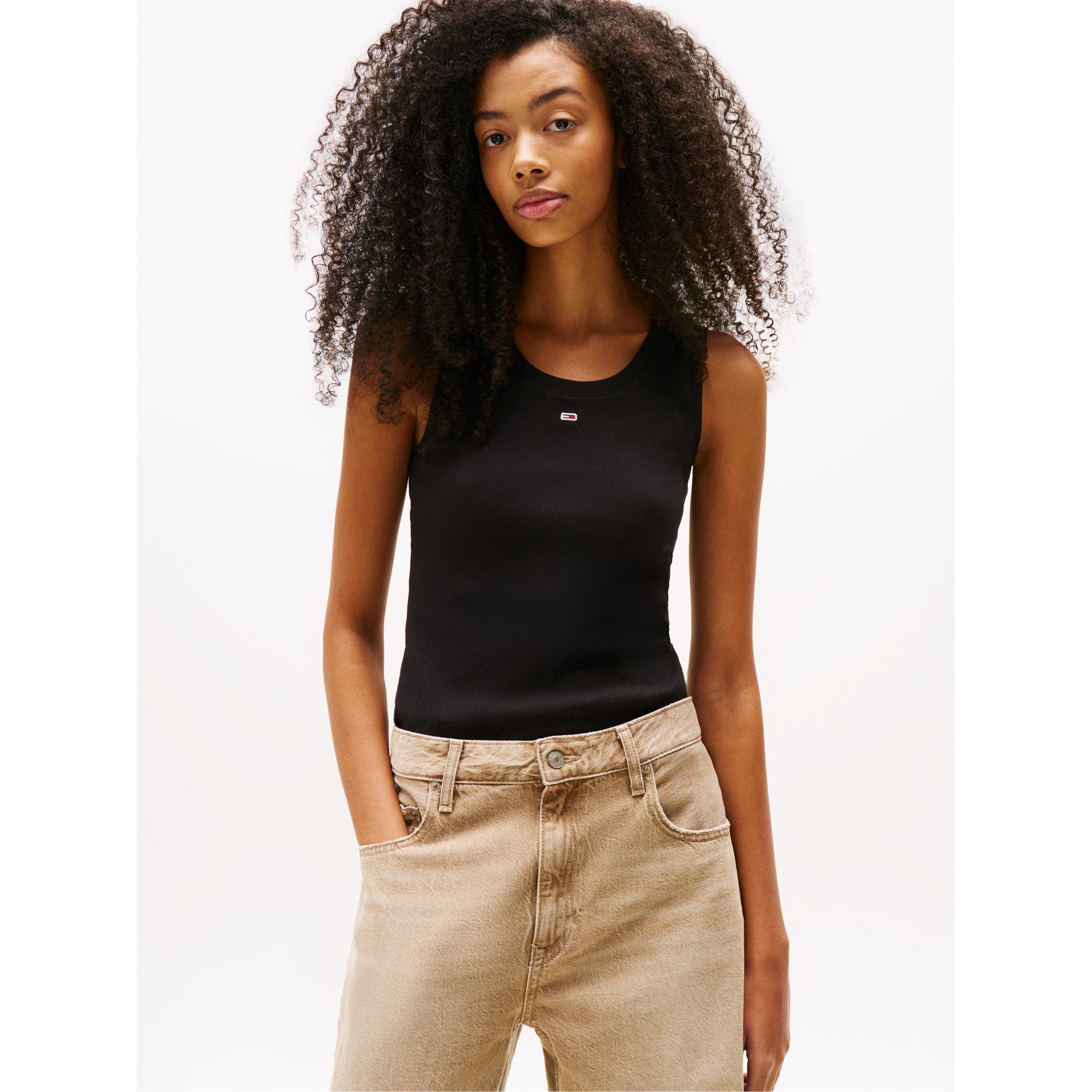 Black - Tommy Jeans - Essentials Rib Tank Top - 2