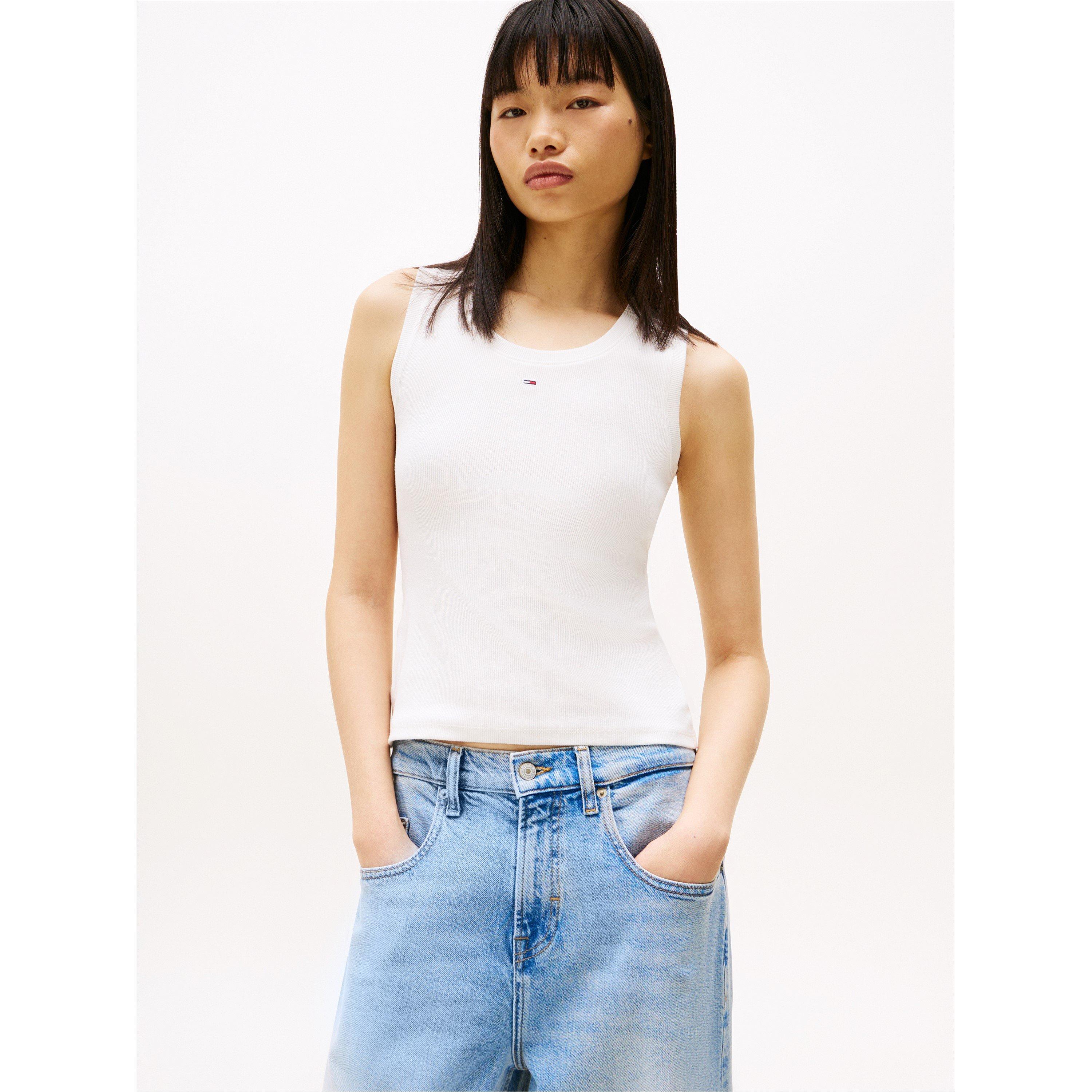 Ecru - Tommy Jeans - Essentials Rib Tank Top - 2