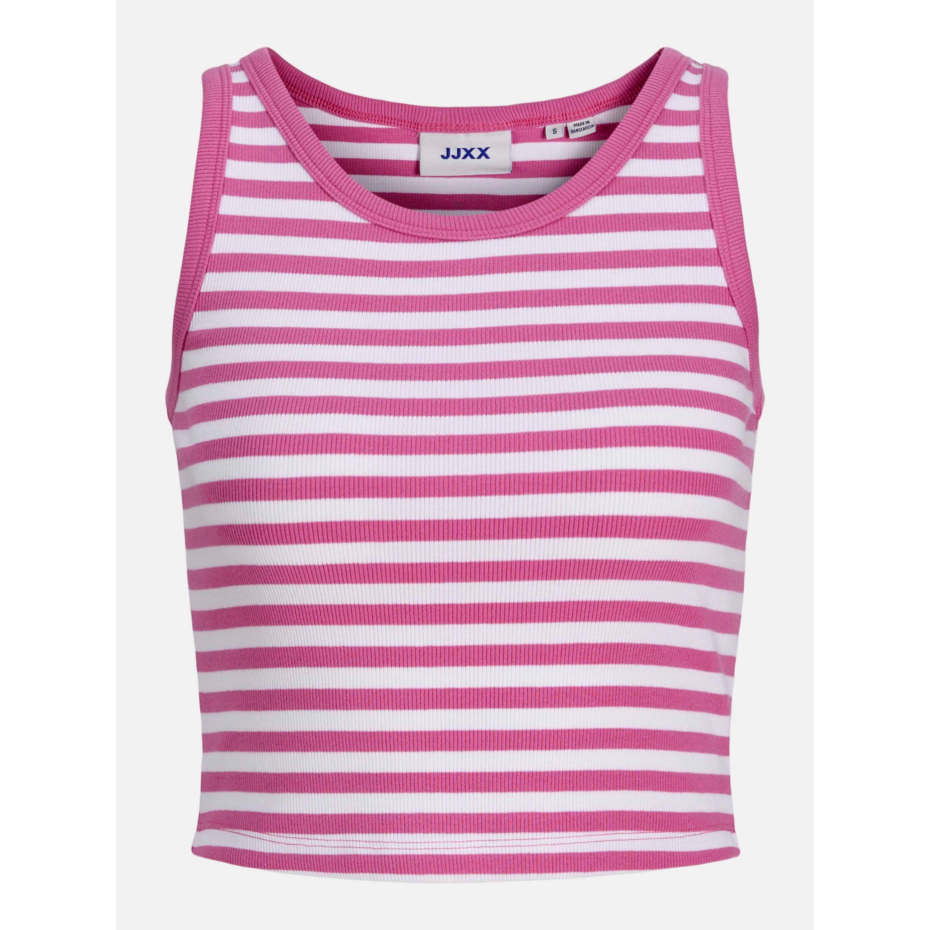 Women's Fallon Stripe Rib Strappy Crop Top