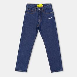 Off White Kids Straight Fit Denim Jeans