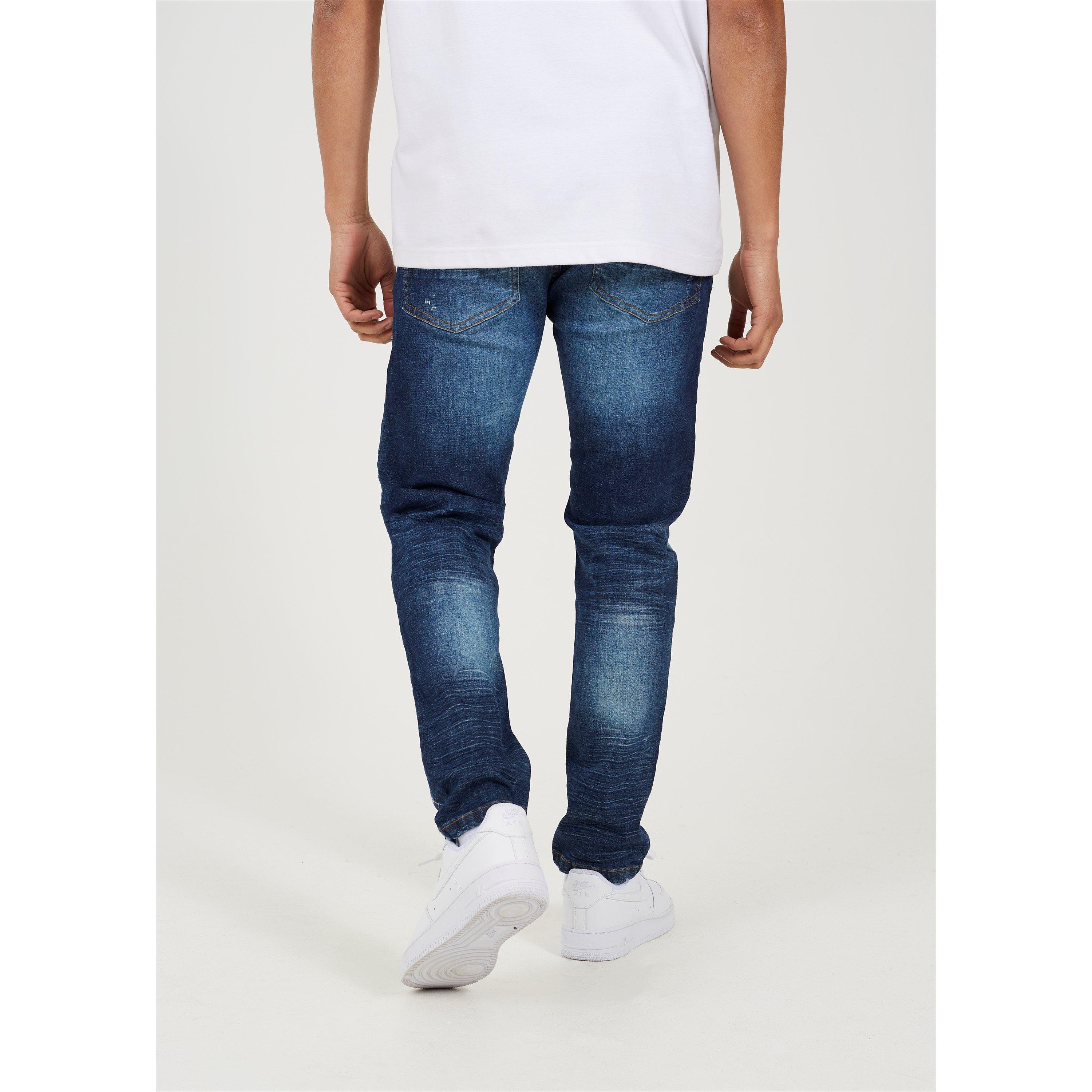 Blue - Brave Soul - Splat Skinny Jean - 3