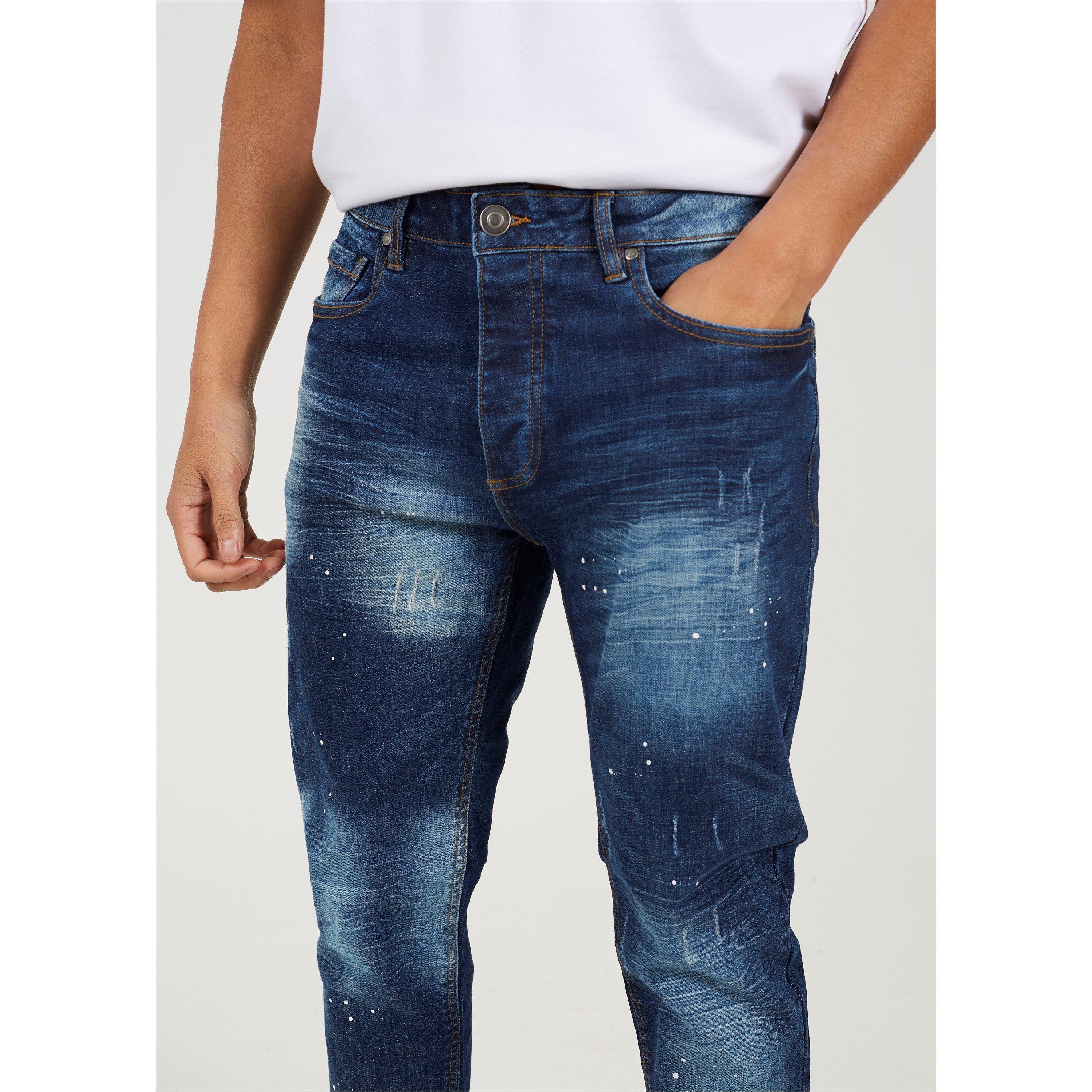 Blue - Brave Soul - Splat Skinny Jean - 4