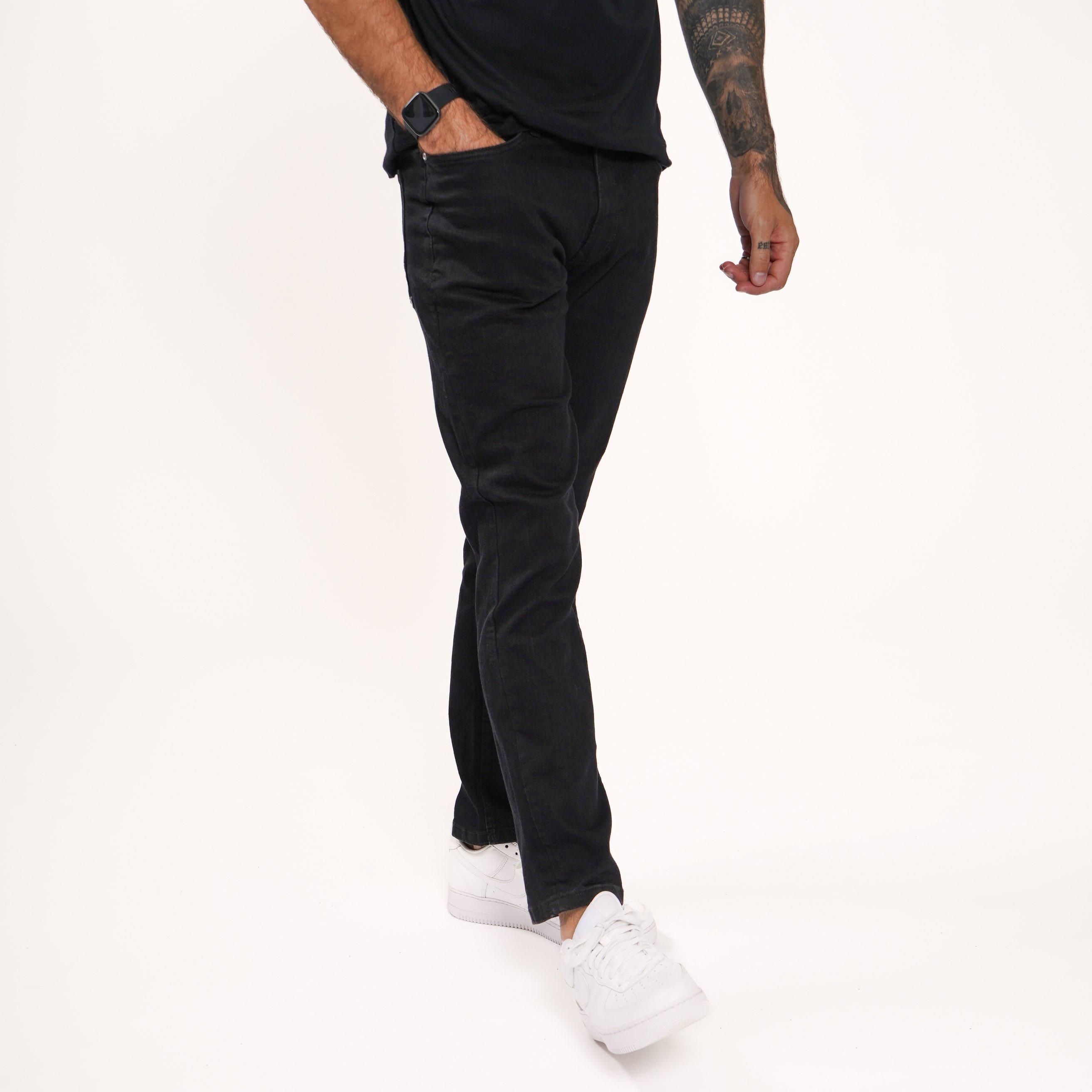 Firetrap Men's Rom Straight Leg Jeans - Reg Black Wash - 34W R