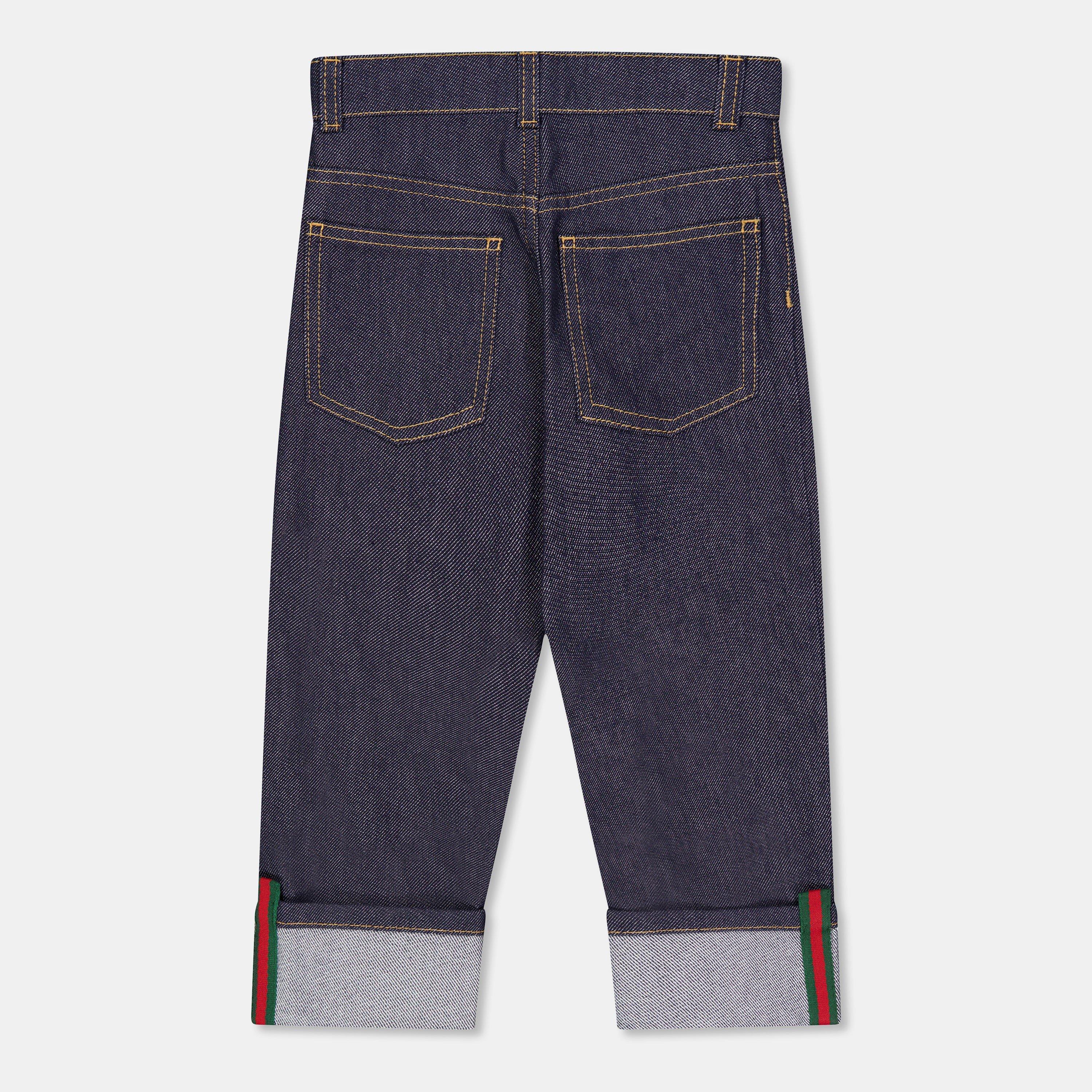 Blue 4759 - Gucci - Unisex Kids' Classic Denim Straight Leg Jeans - 2