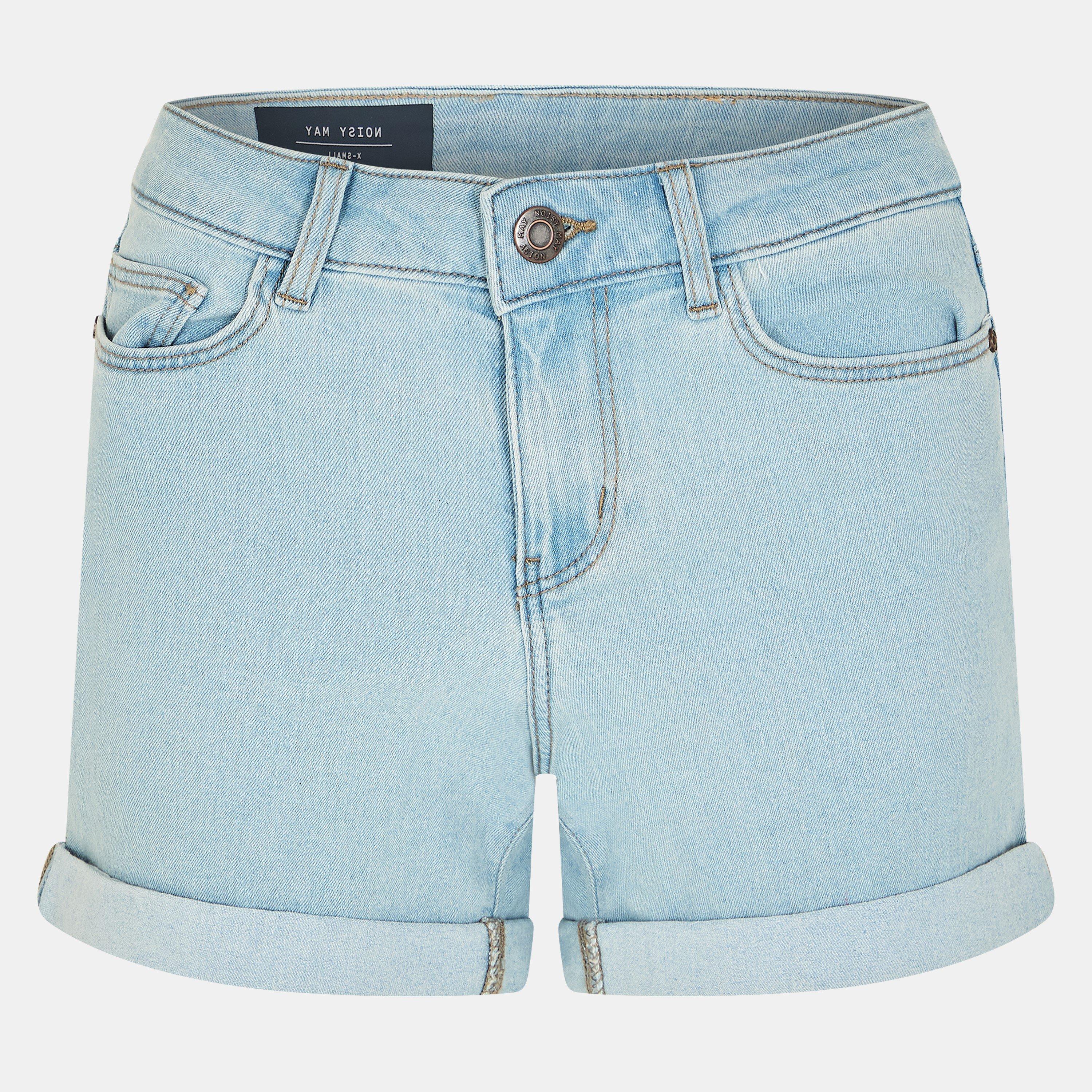 Noisy May Women's Slim Denim Shorts - Lt Blue Denim - 12 (M)