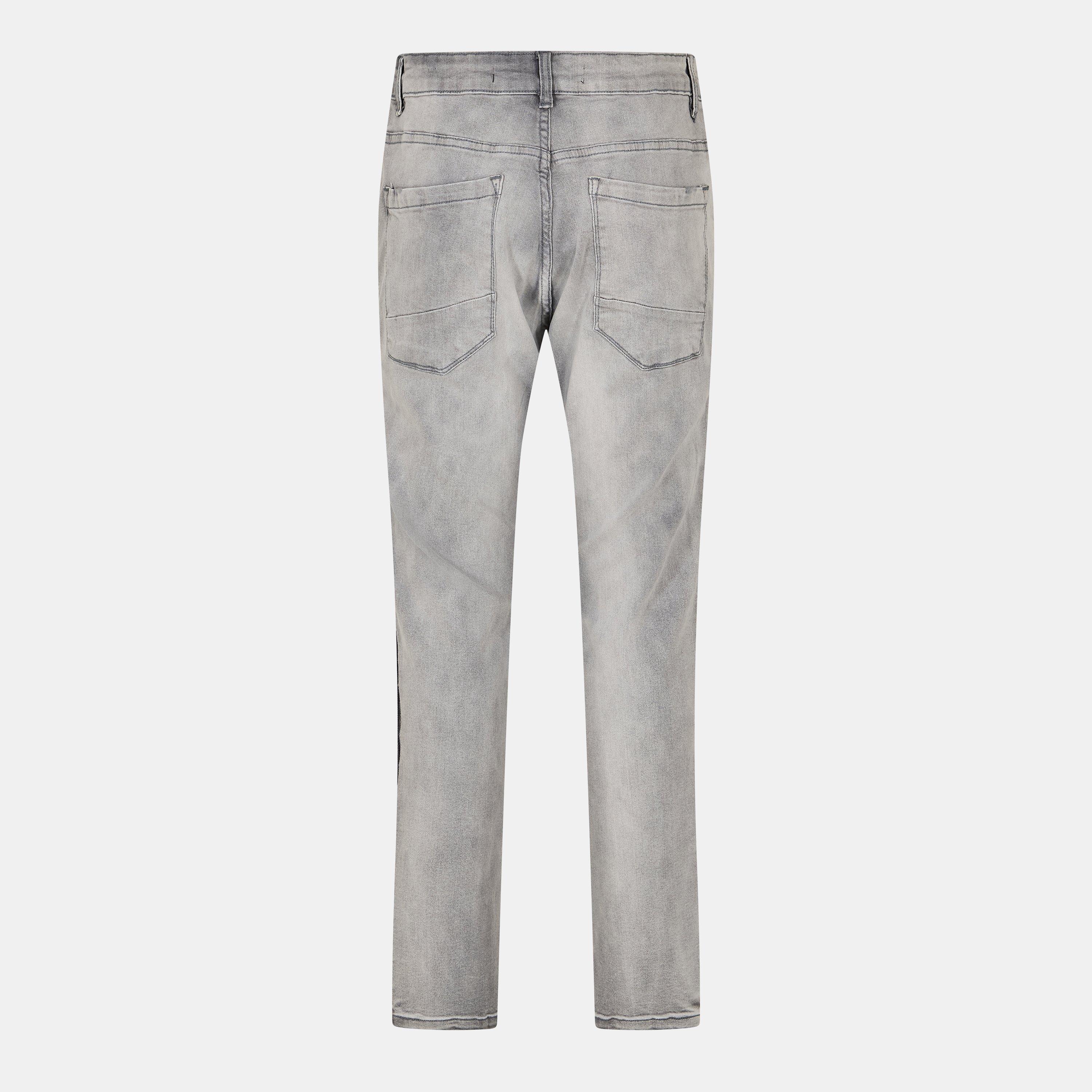 Grijs - Brave Soul - Wash Skinny Jean with Stripe - 2