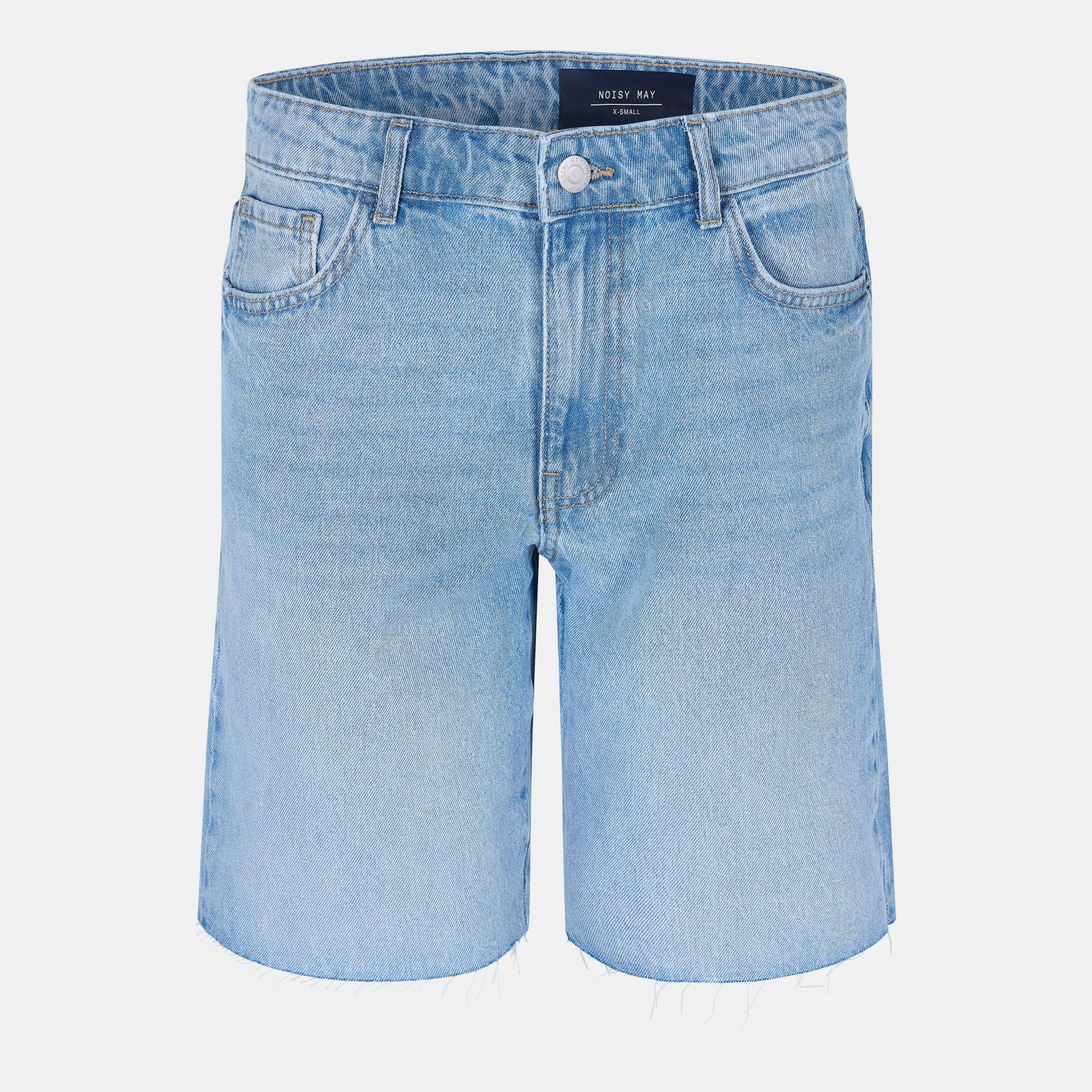 Lt Blue Denim - Noisy May - Women's Loose Denim Shorts - 1