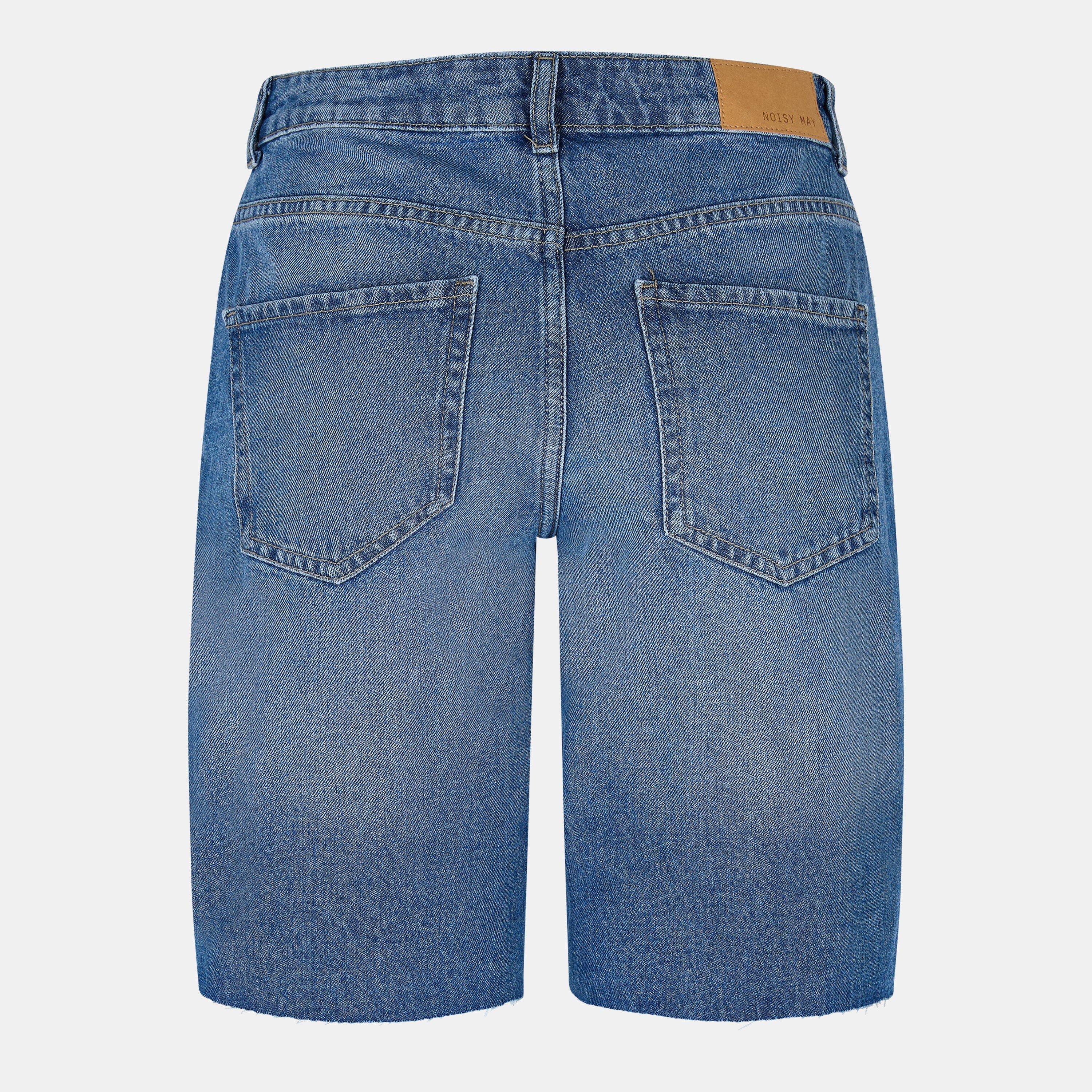 Md Blue Denim - Noisy May - Women's Loose Denim Shorts - 2
