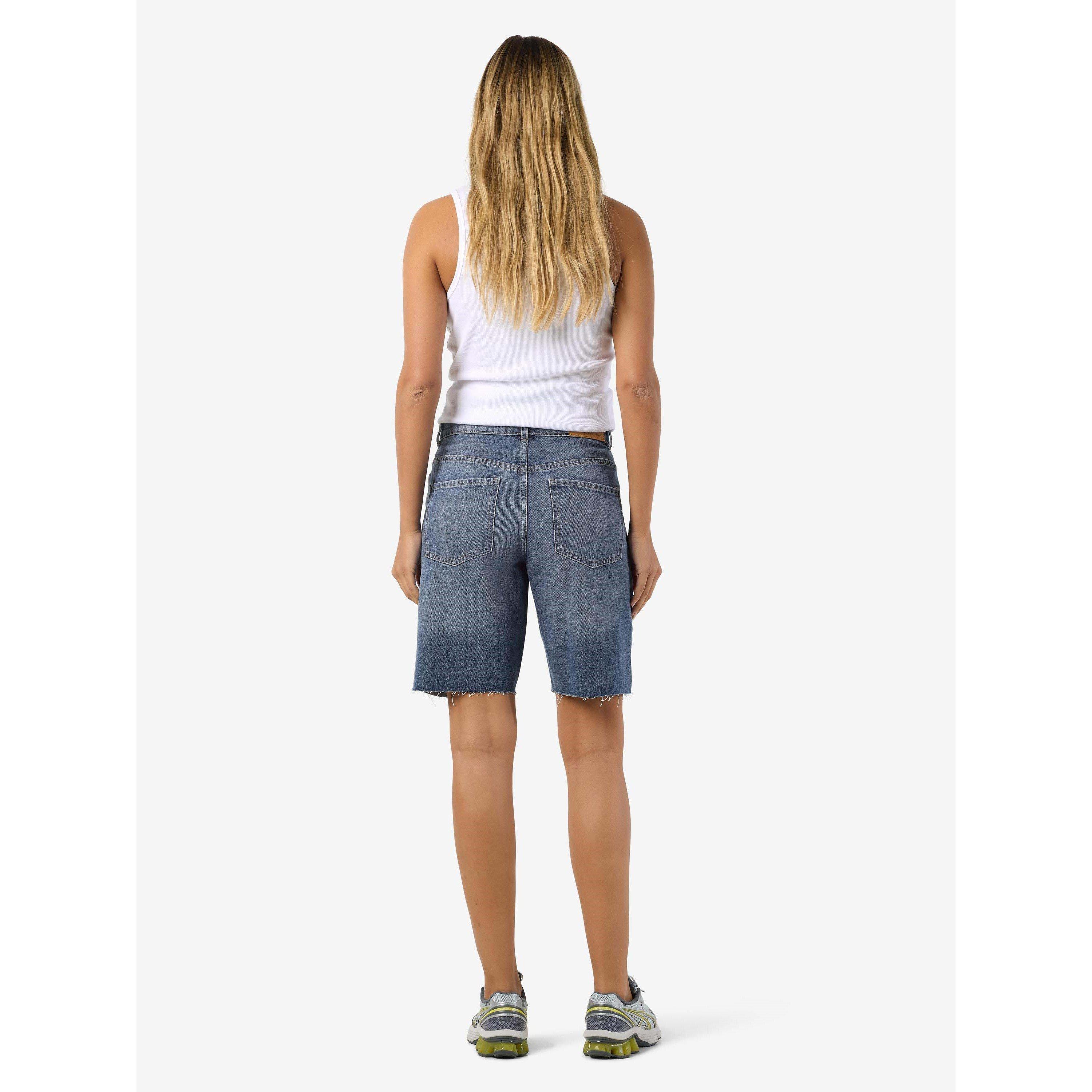Md Blue Denim - Noisy May - Women's Loose Denim Shorts - 4