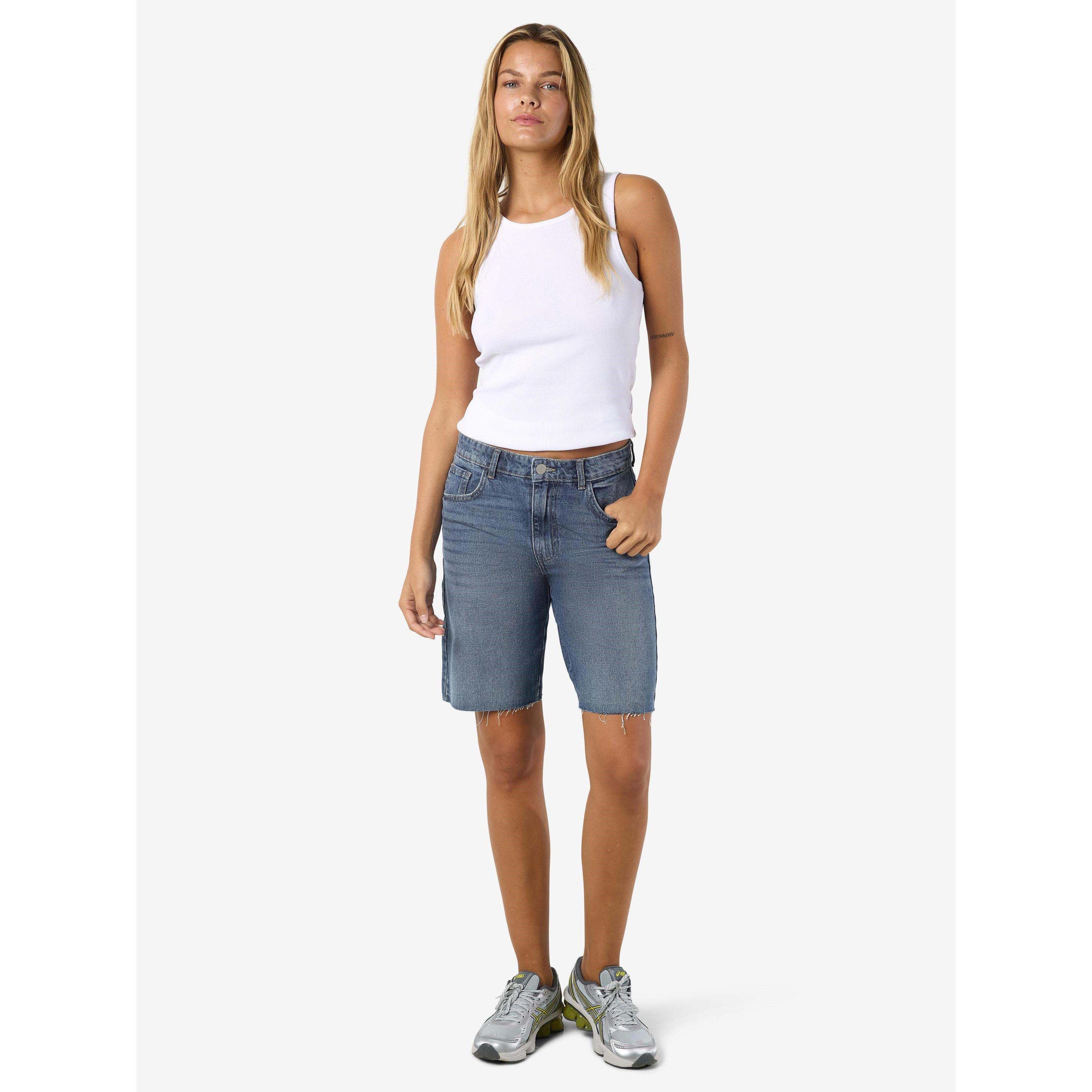 Md Blue Denim - Noisy May - Women's Loose Denim Shorts - 7