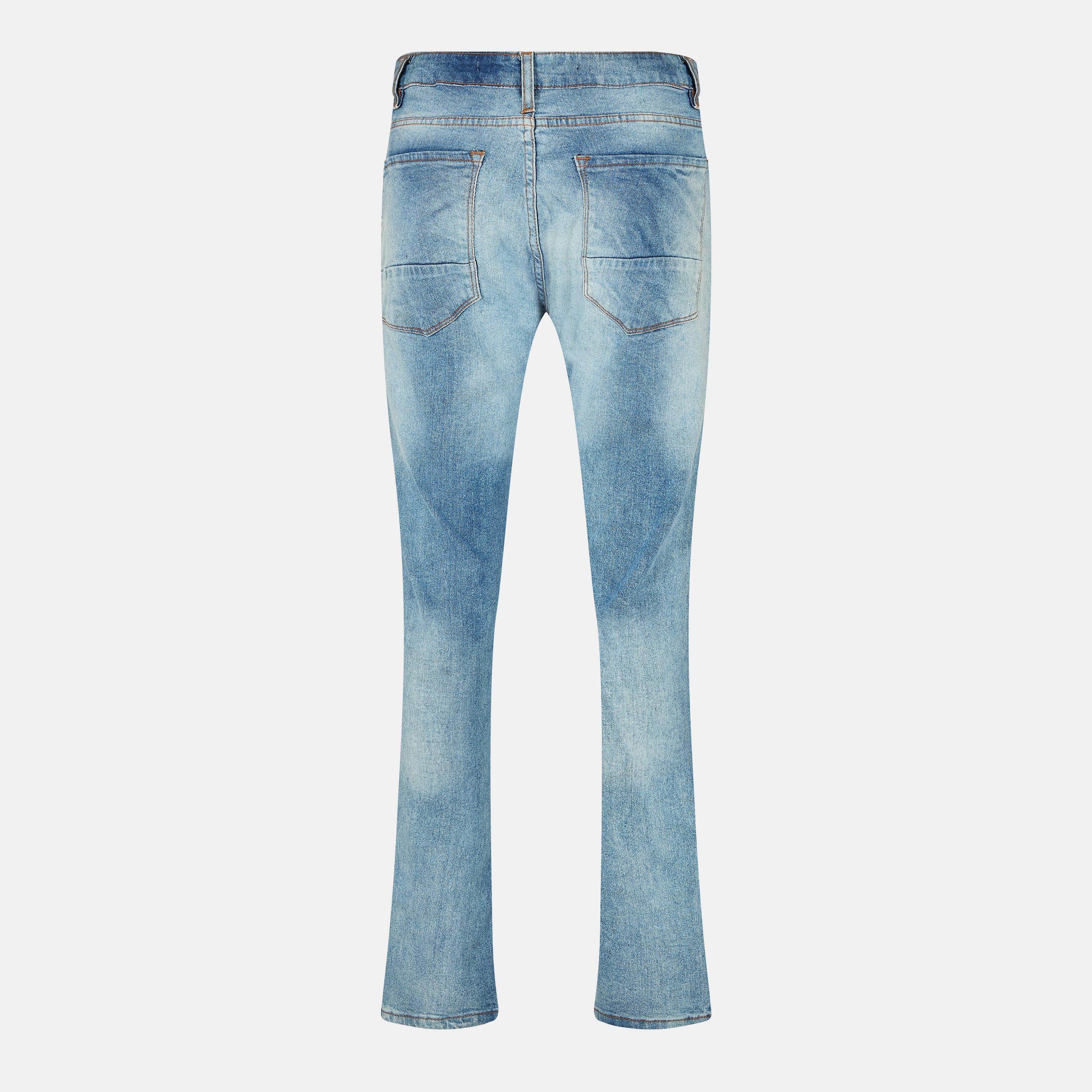 Long Length - Brave Soul - Fit Jeans with Knee Rips - 2