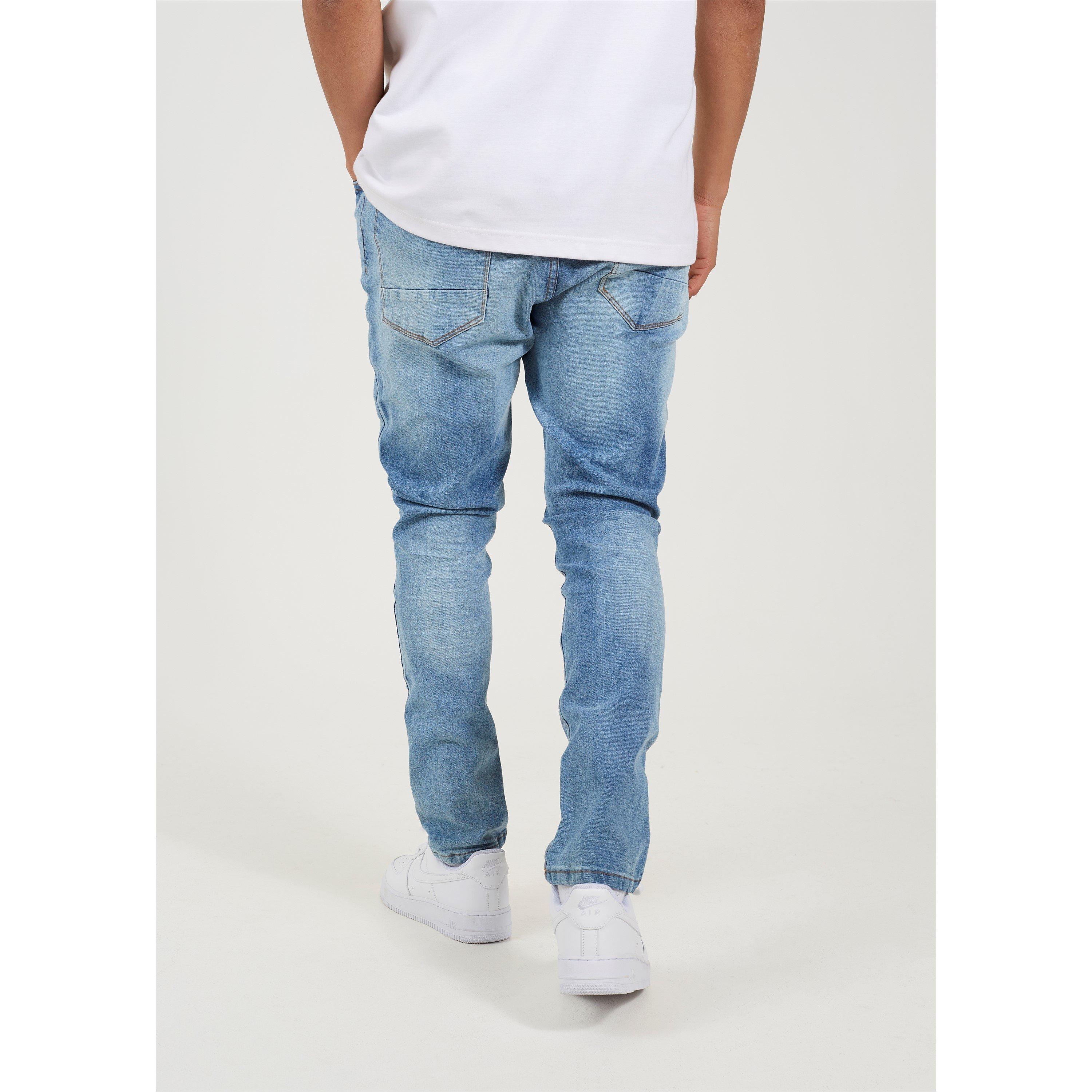 Long Length - Brave Soul - Fit Jeans with Knee Rips - 3