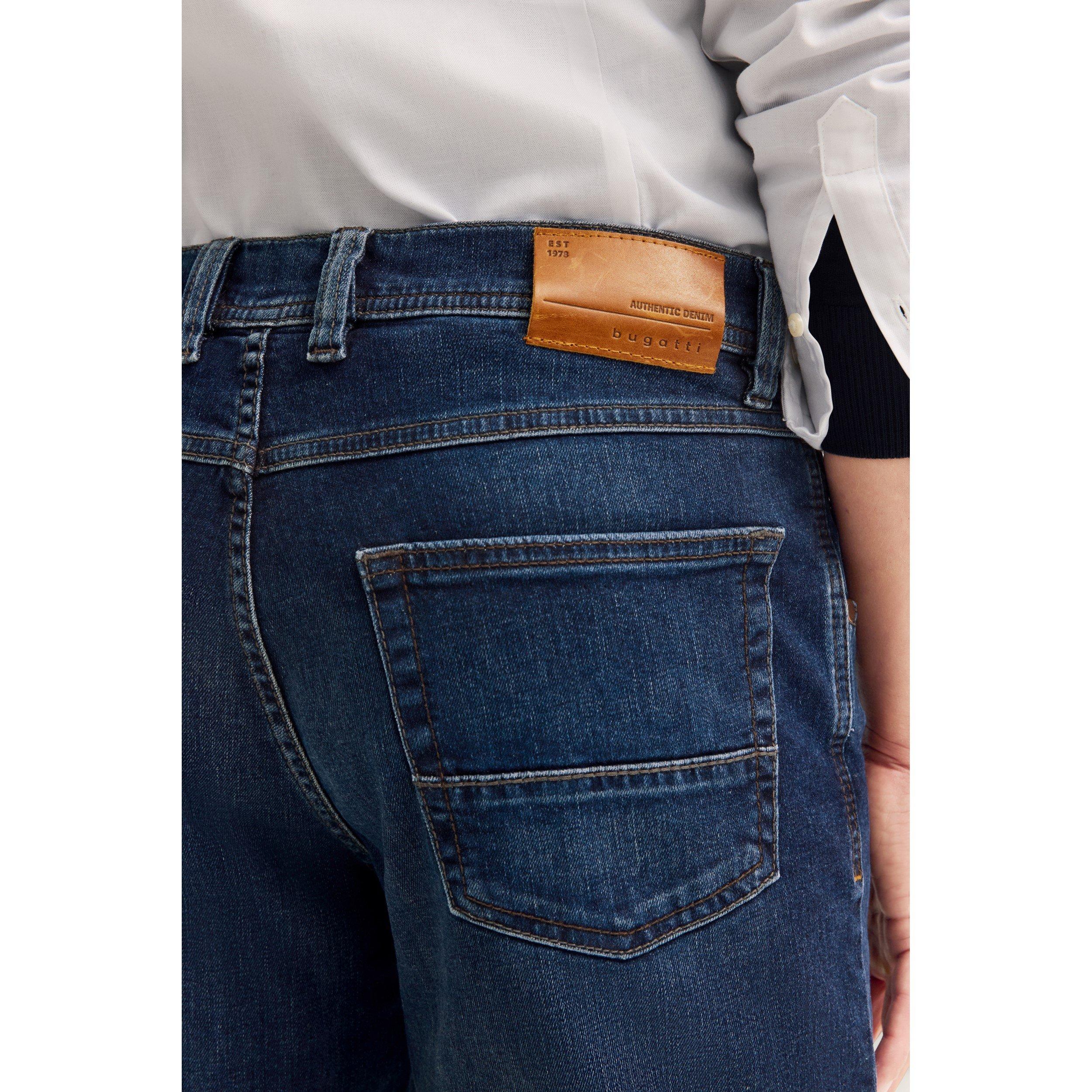 Blue - Bugatti - Men's Denim Straight Leg Jeans - 4