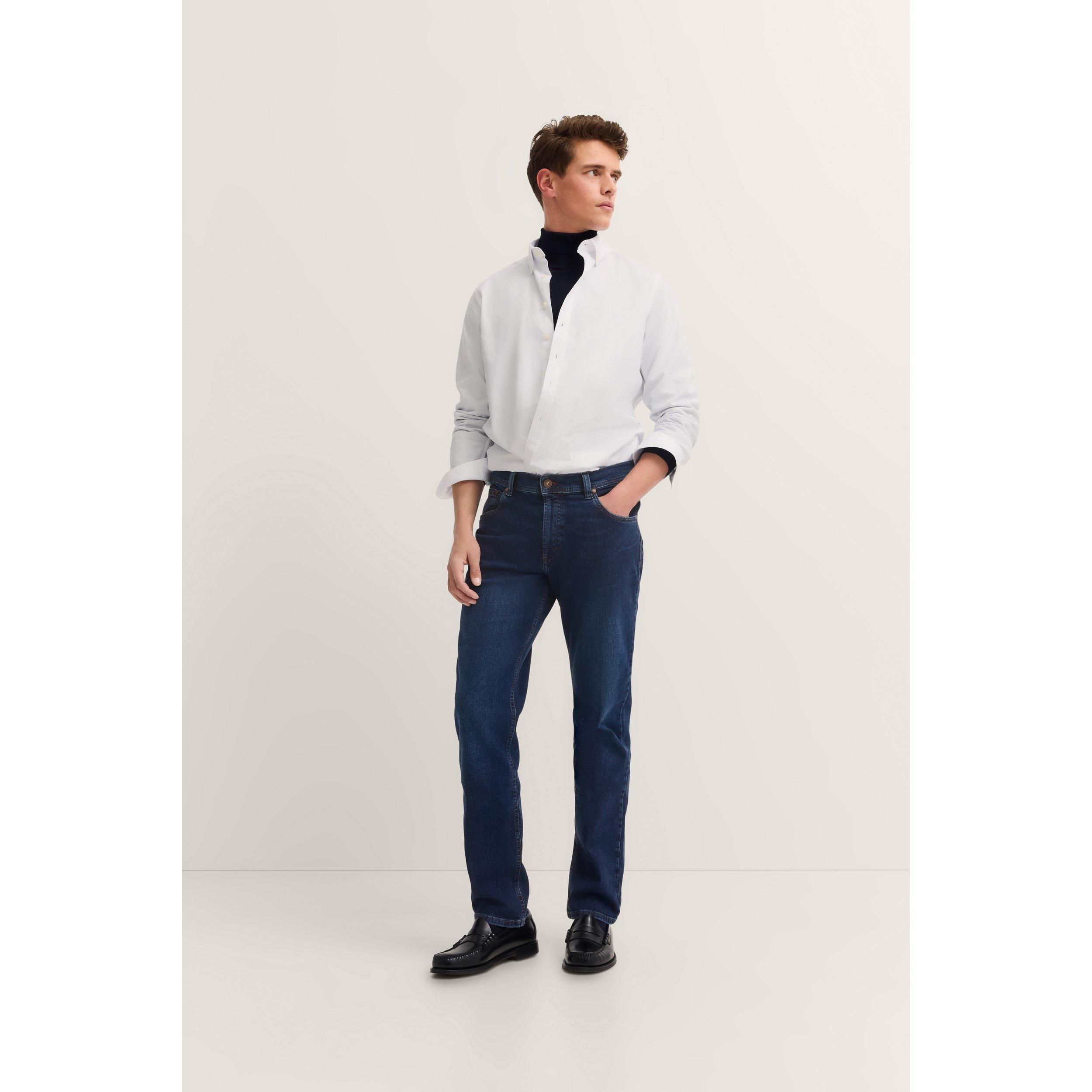 Blue - Bugatti - Men's Denim Straight Leg Jeans - 5