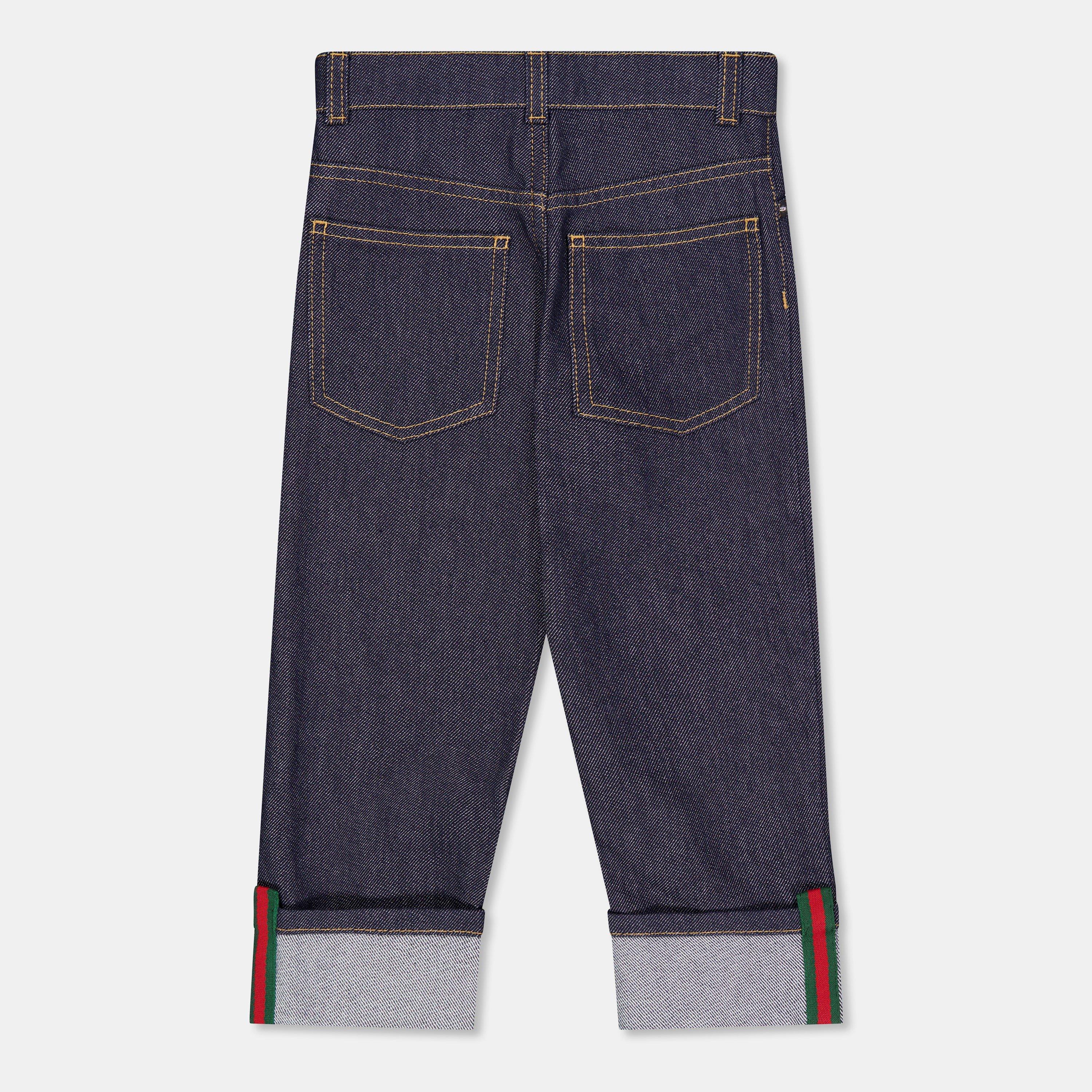Blue 4759 - Gucci - Unisex Kids' Denim Shorts - 2