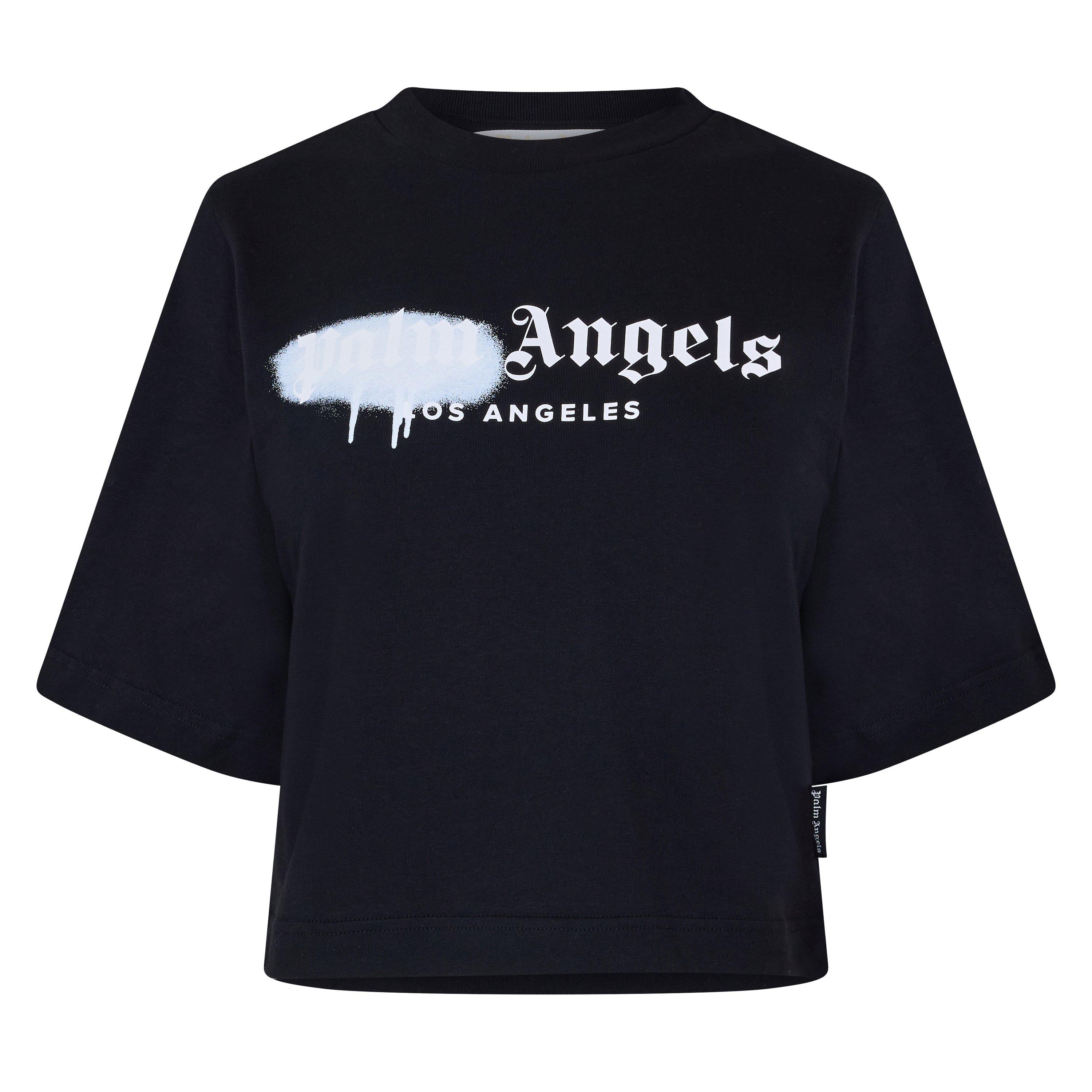 Palm Angels Women's Spray T Cropped Crop Top