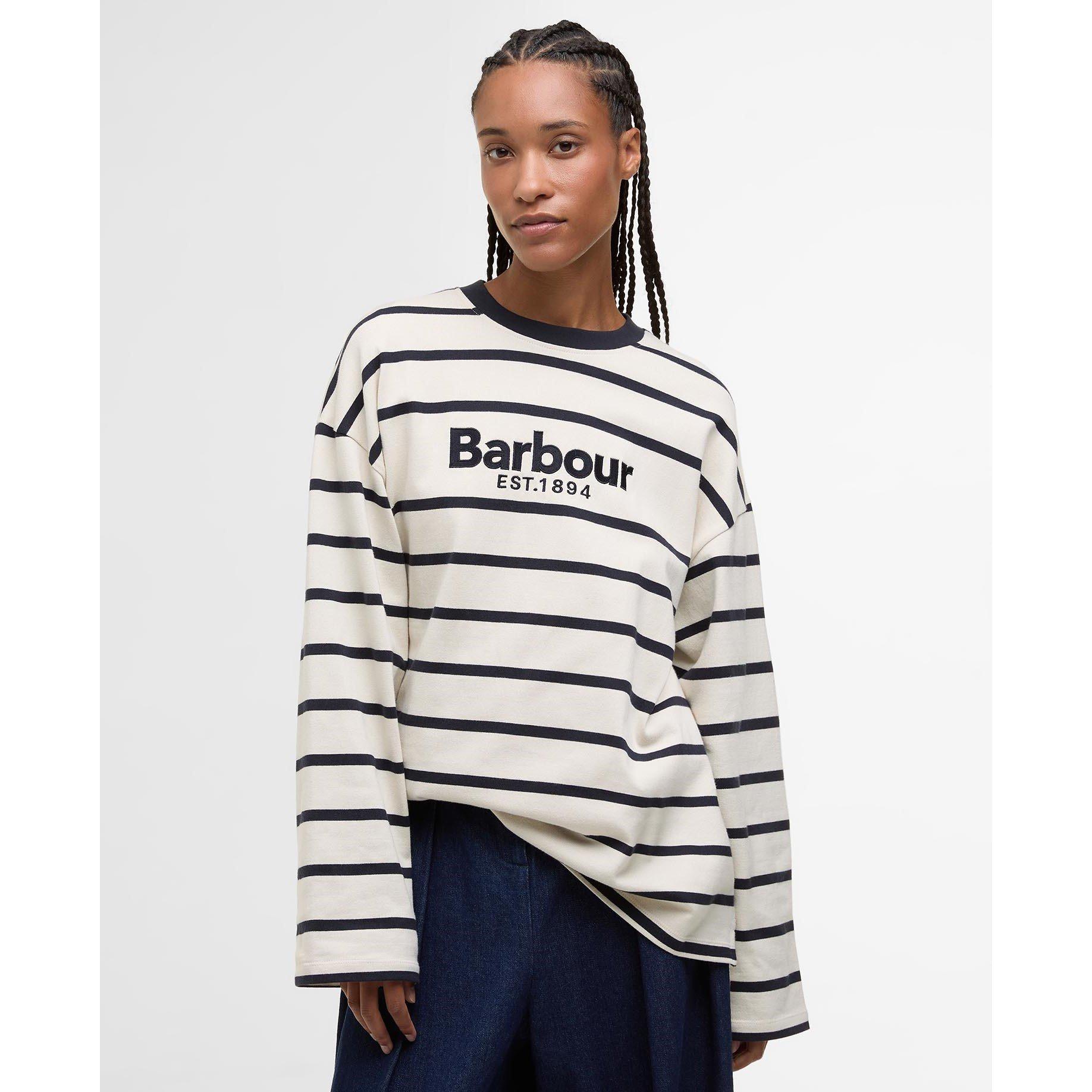 Ecru/Nvy Stripe - Barbour - Womens Maeve Top - 2