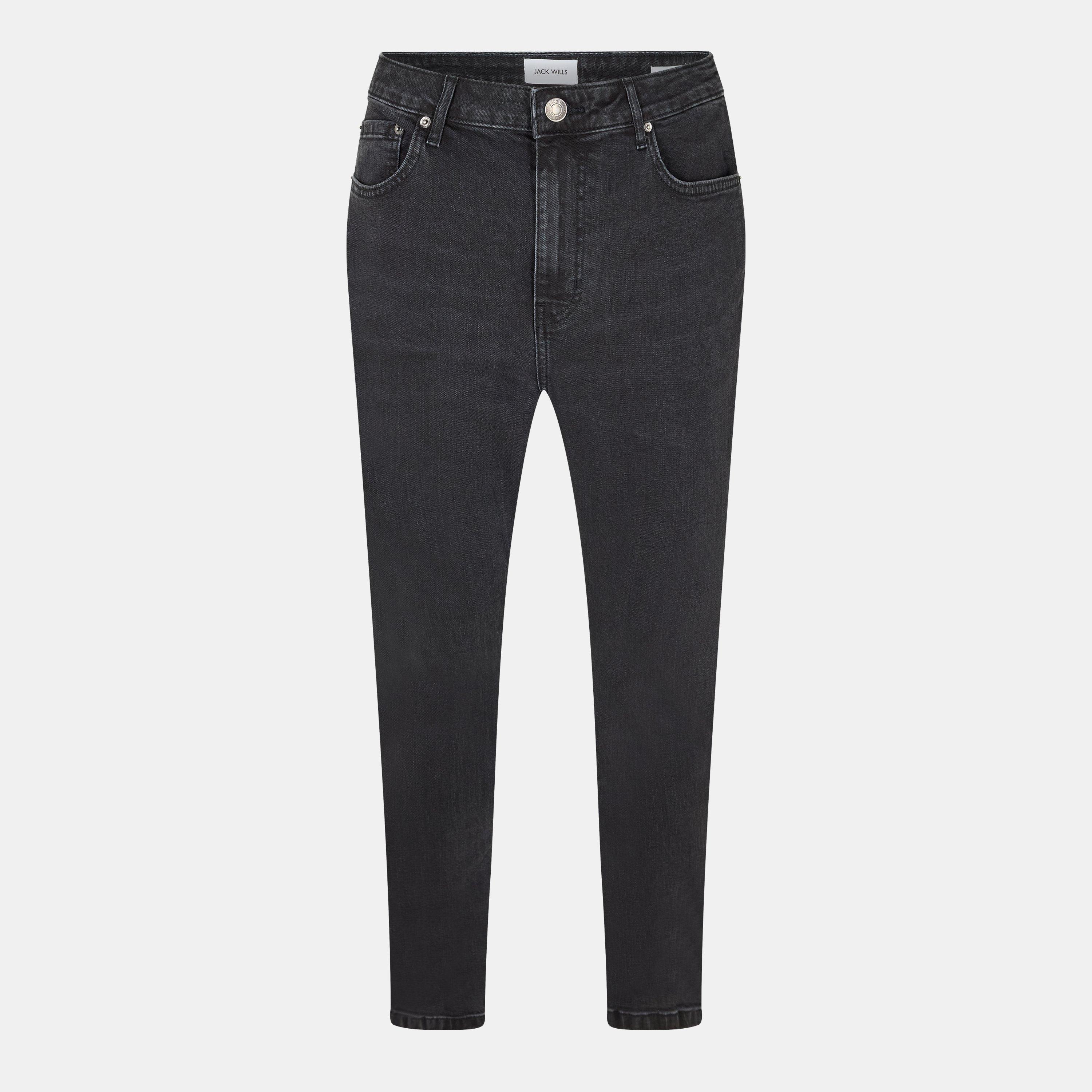 Jack Wills Men's Jack Skinny Jeans - Worn Black - 36W R