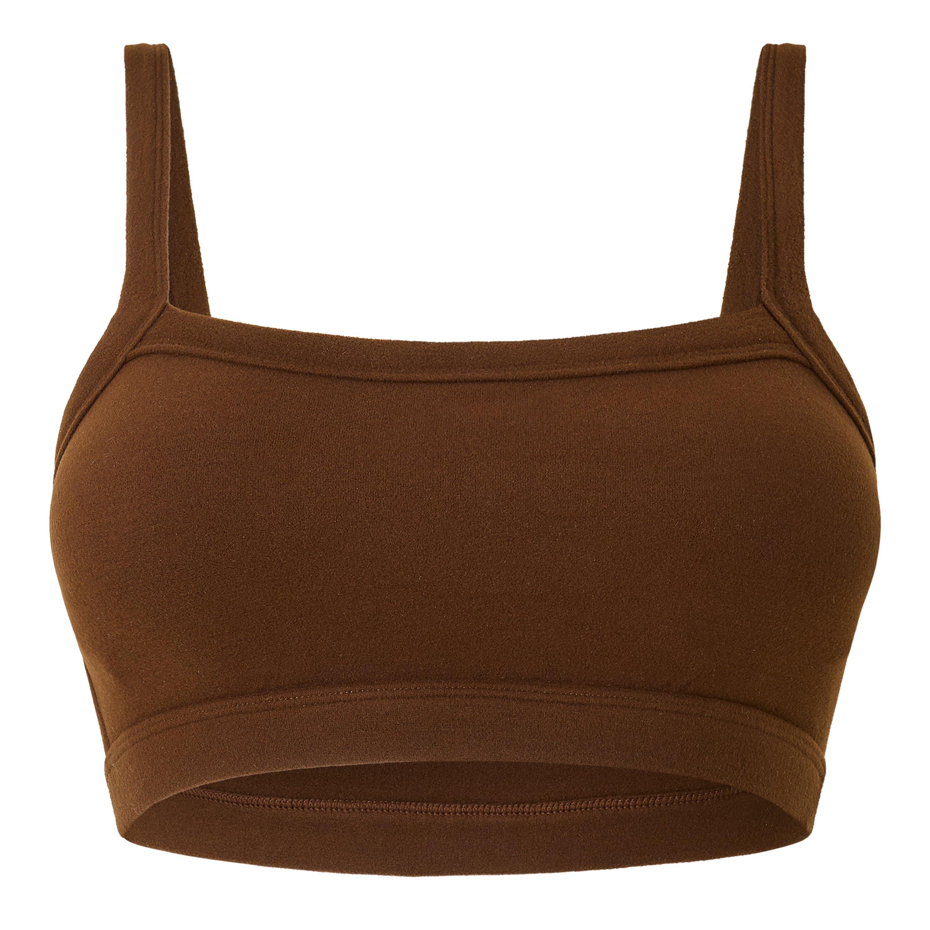 Choc Brown - Grace Jacob - Women's Espresso Bralt Cropped Crop Top - 1