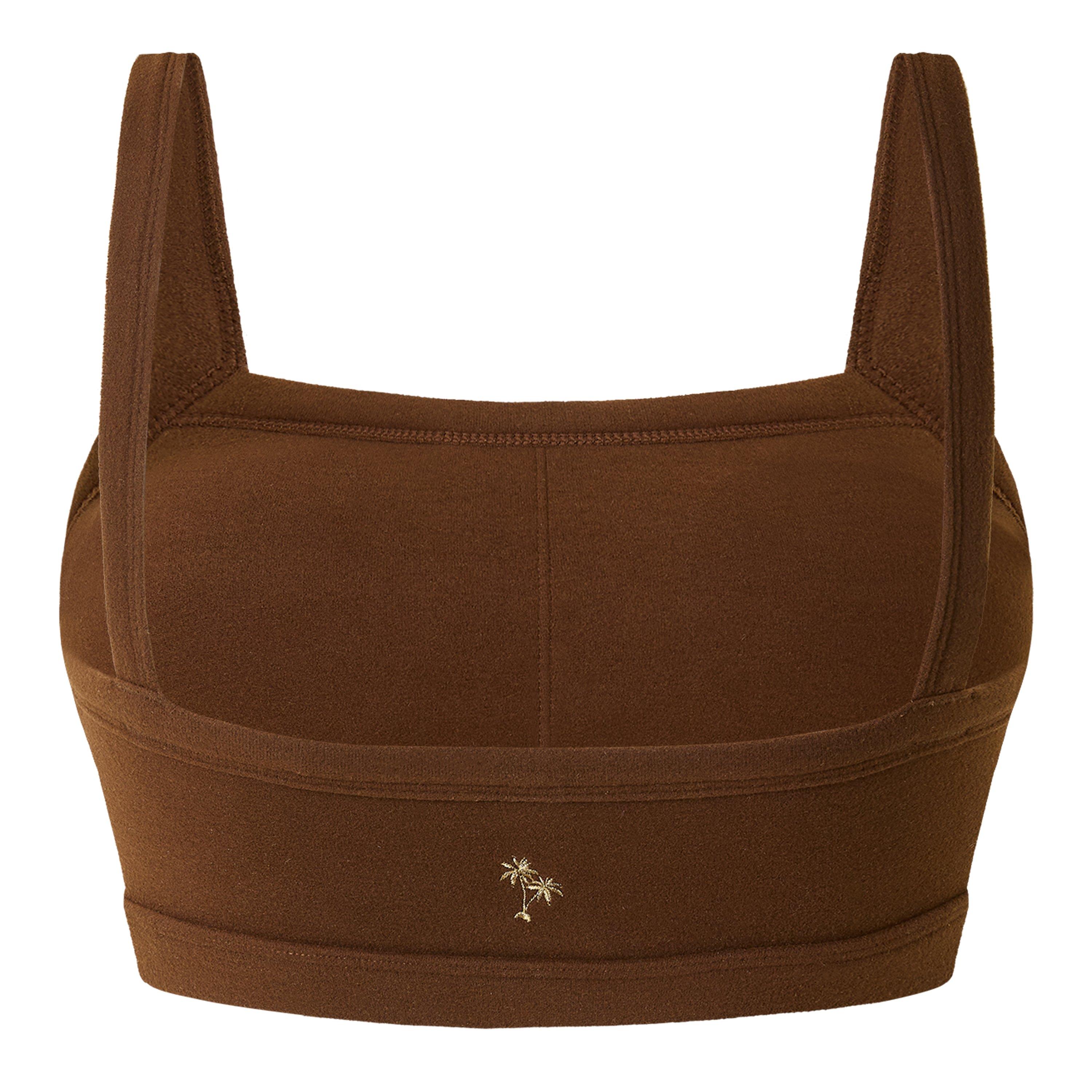 Choc Brown - Grace Jacob - Women's Espresso Bralt Cropped Crop Top - 2