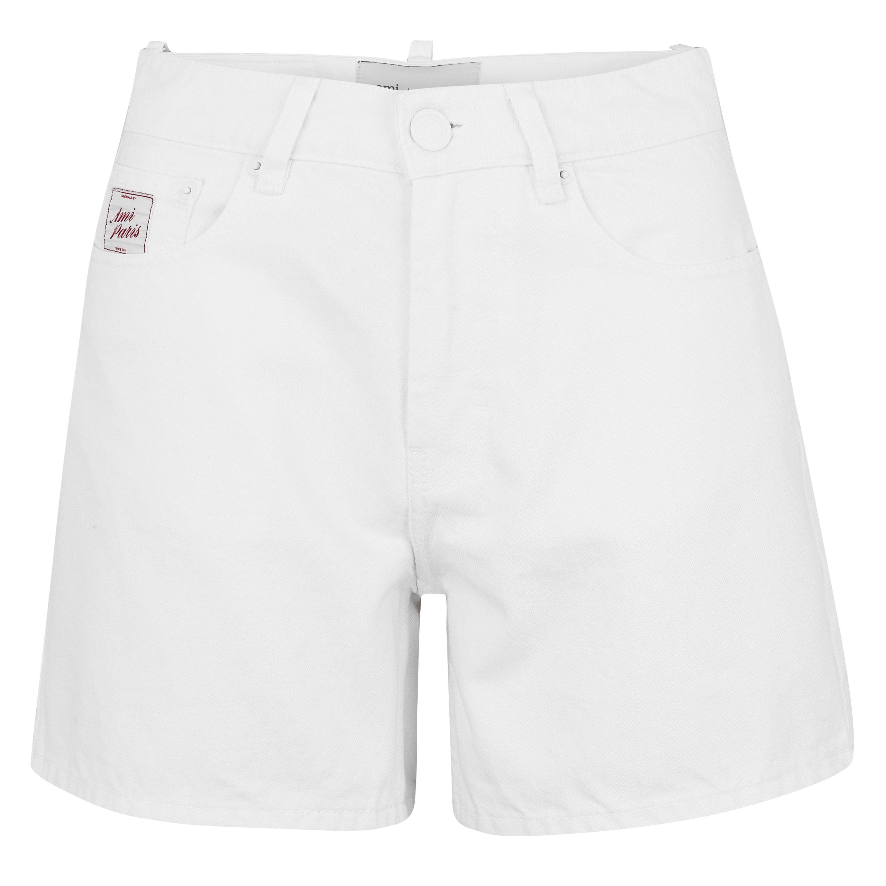 Ami Paris Women's Ami Denm Shorts Ld61 - Blanc - 10 (S)