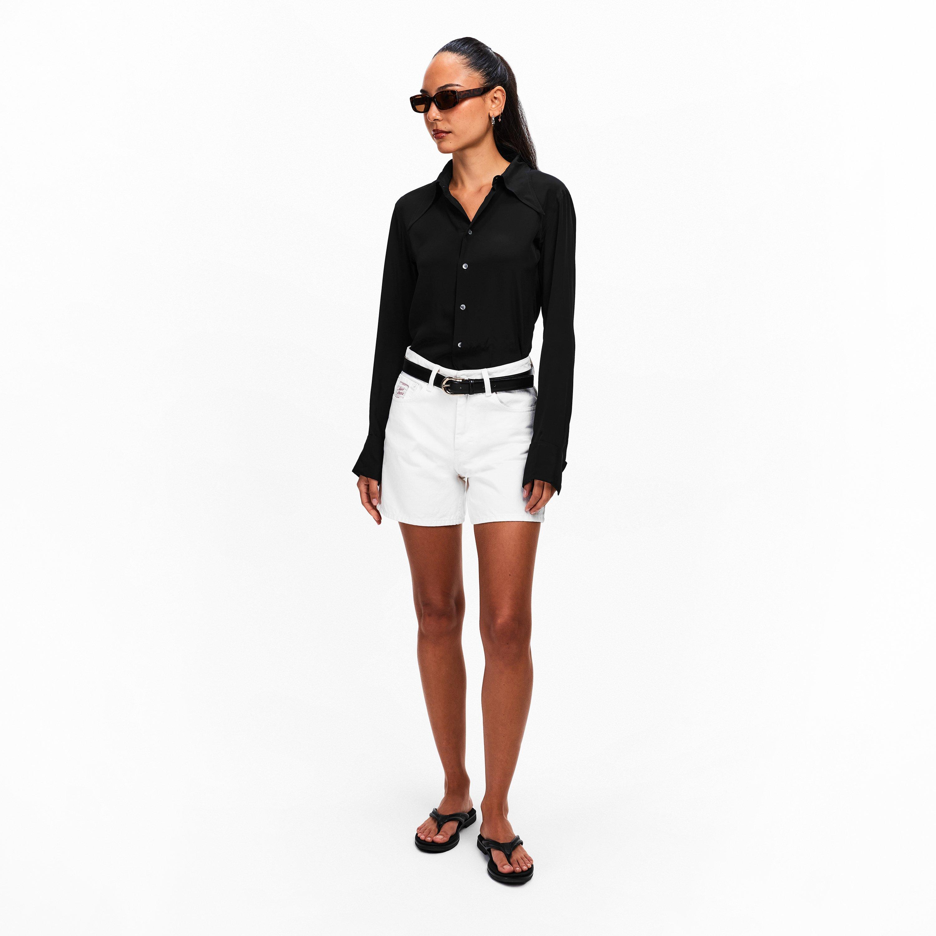 Blanc - Ami Paris - Ami Denm Shorts Ld61 - 6