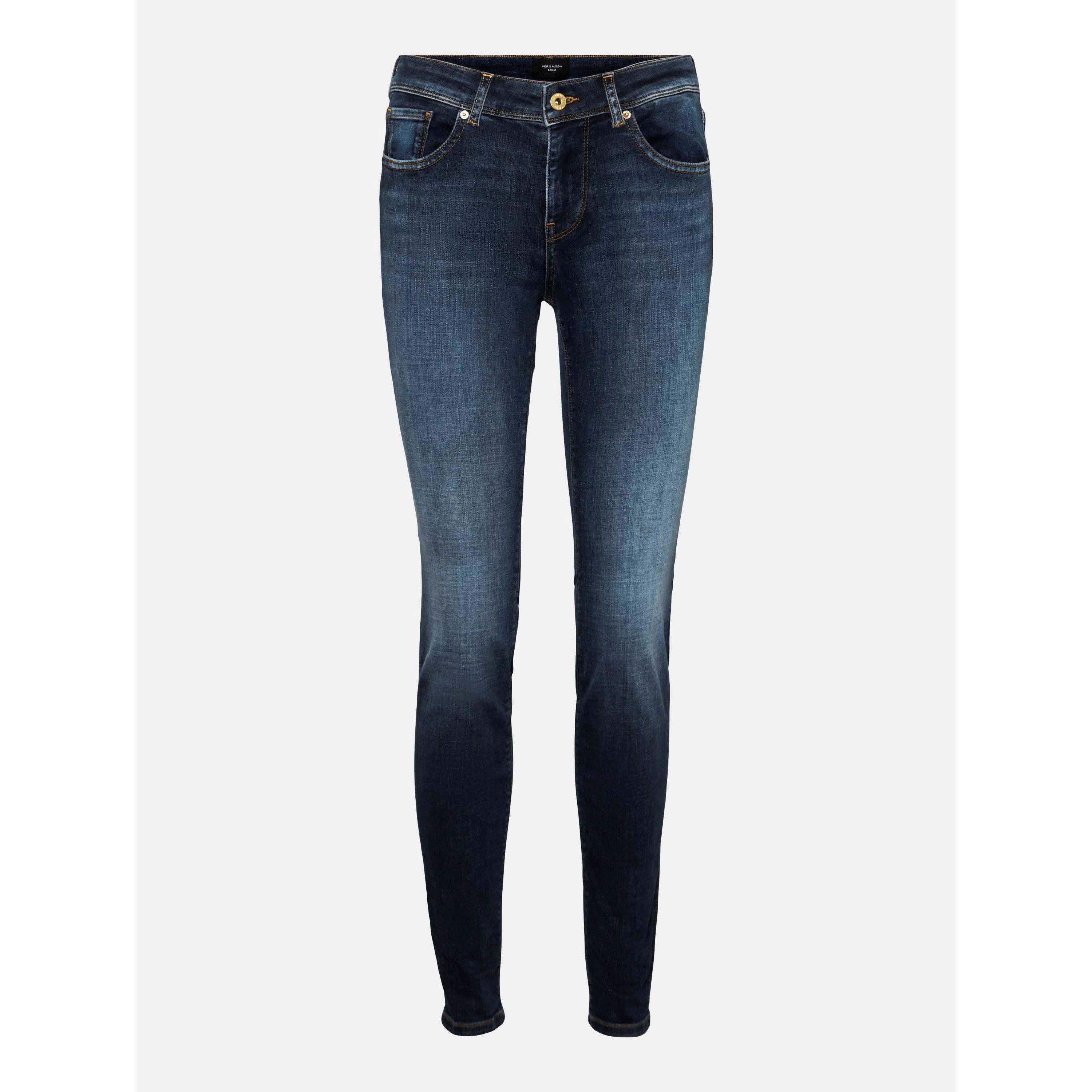 Drk Blue Denim - Vero Moda - Women's Slim Fit Jeans - 1