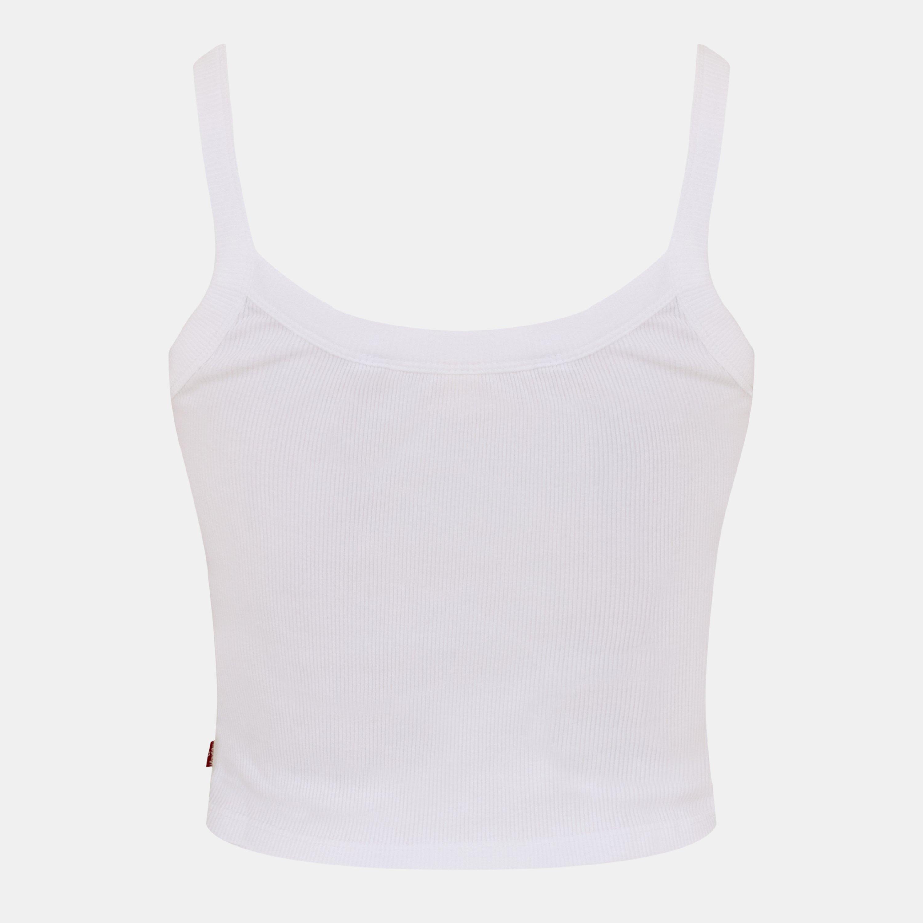 White - Levis - Women's Essential Sporty White Tank Vest - 2