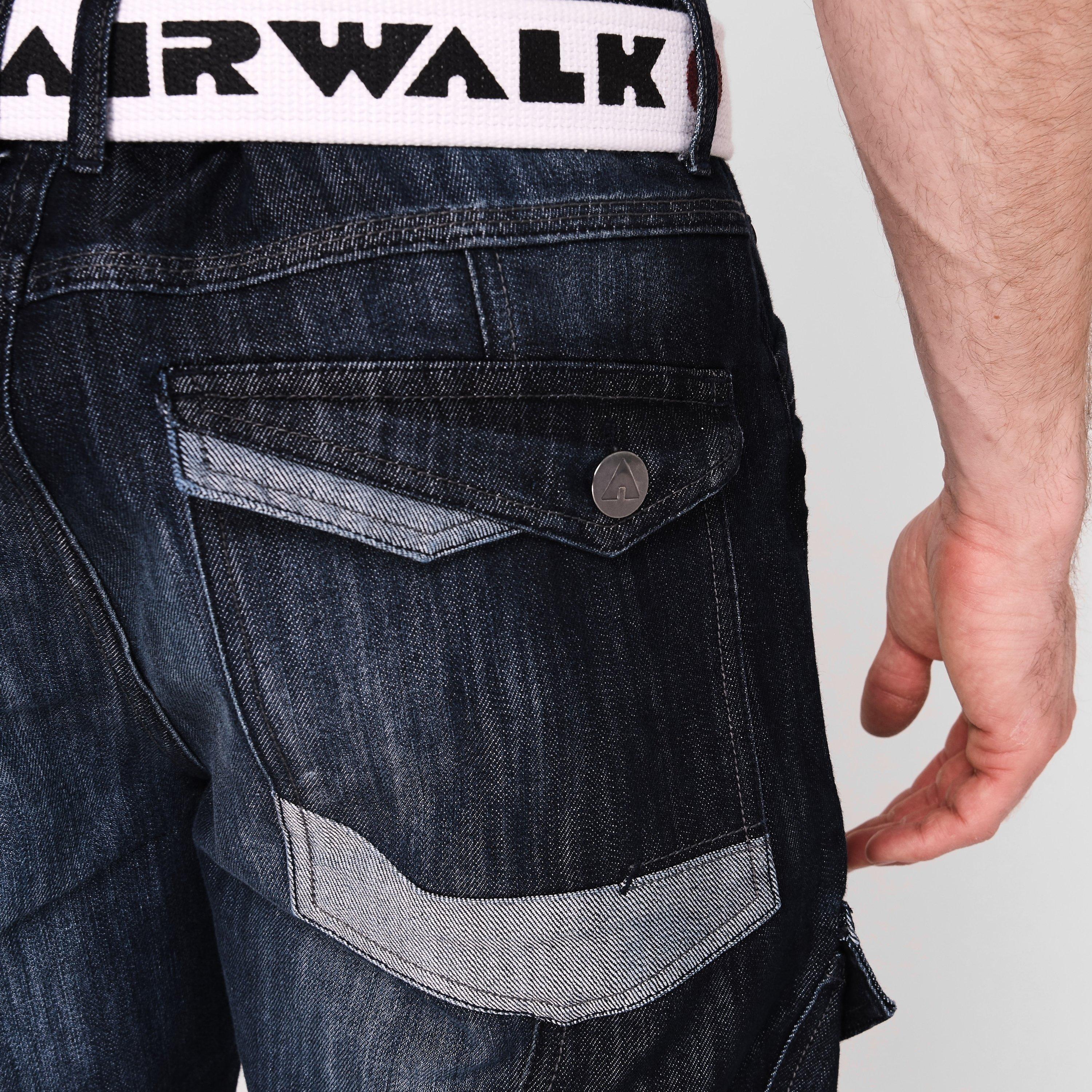 Lavaggio scuro - Airwalk - Belted Cargo Jeans Mens - 6