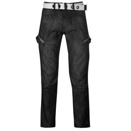 Airwalk Belted Cargo Jeans Mens