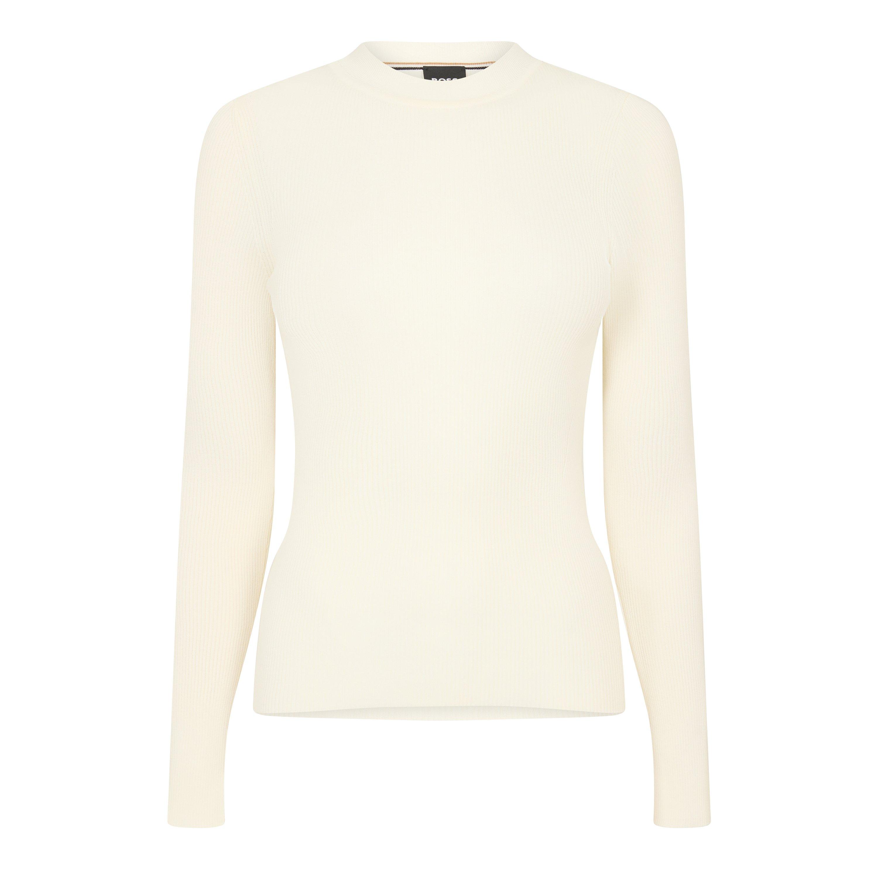 Boss Women's Feskiera Long Sleeve T-Shirt - Open White - 10 (M)