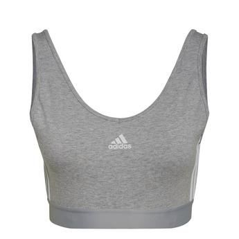 adidas Essentials 3-Stripes Crop Top With Removable Pads